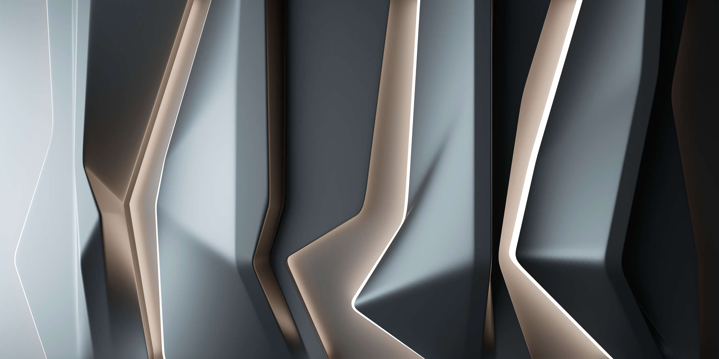             platinum 2 – Fototapete »mit futuristischer Linien-Architektur – Glattes, leicht glänzendes Premiumvlies
        