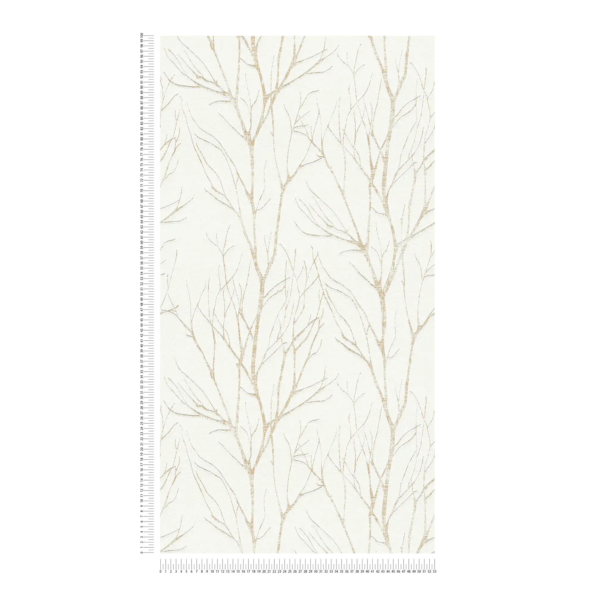             Vliestapete Baummotiv & Metallic-Effekt – Beige, Creme, Metallic
        