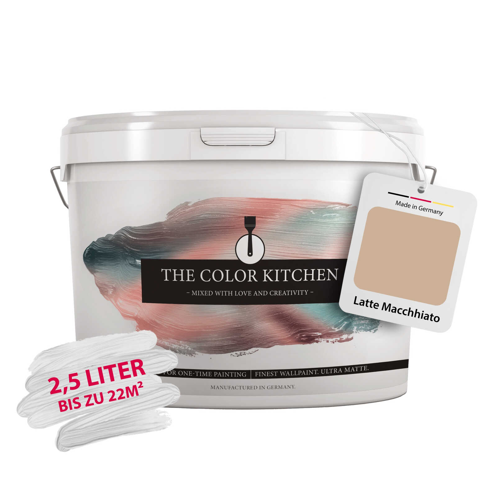 Eimer, Wasserbasierte Farbe, Latte Macchiato, 2,5 Liter, Kartonfarbe
