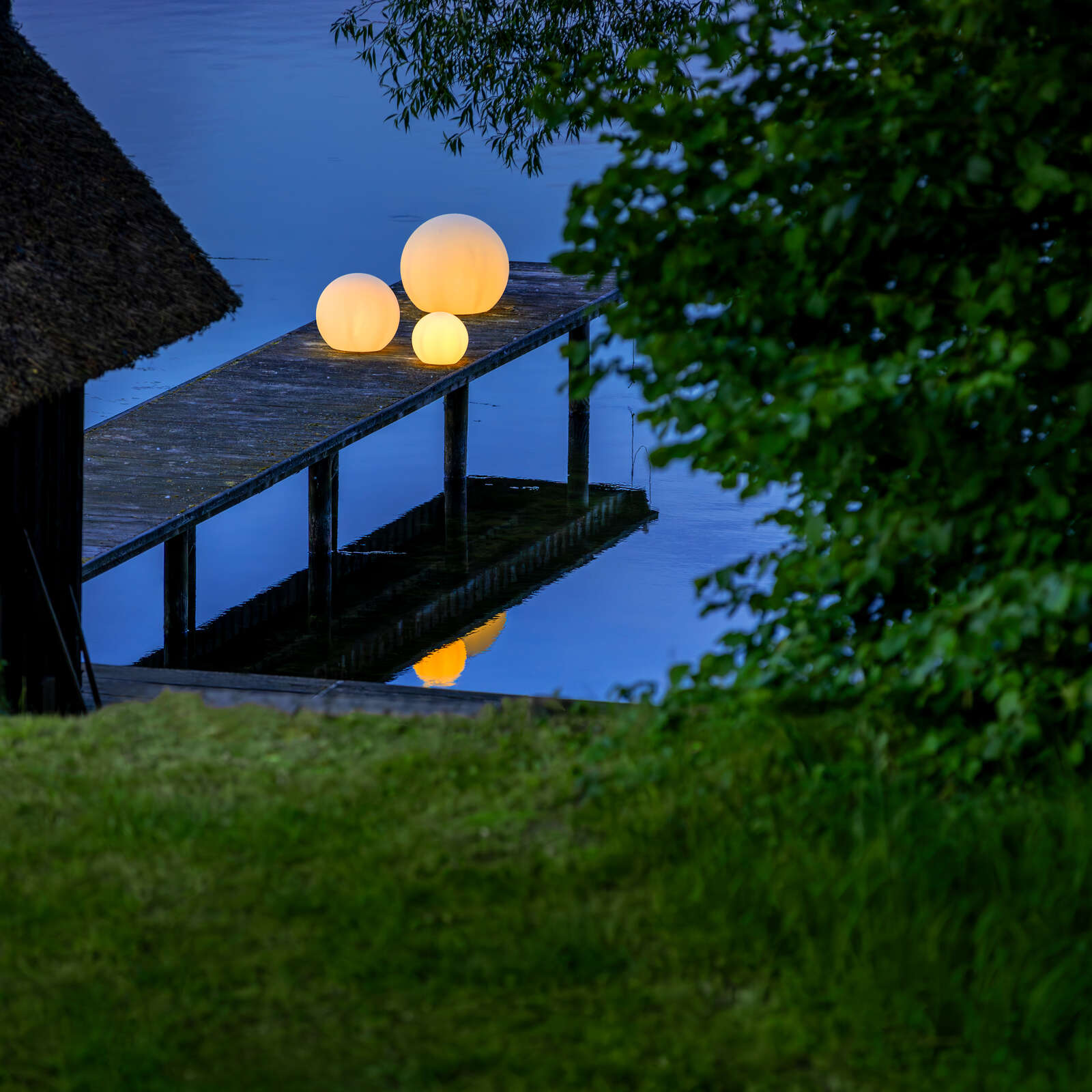             Außen-Lichtkugel aus Kunststoff - Hans 4 – Weiss
        