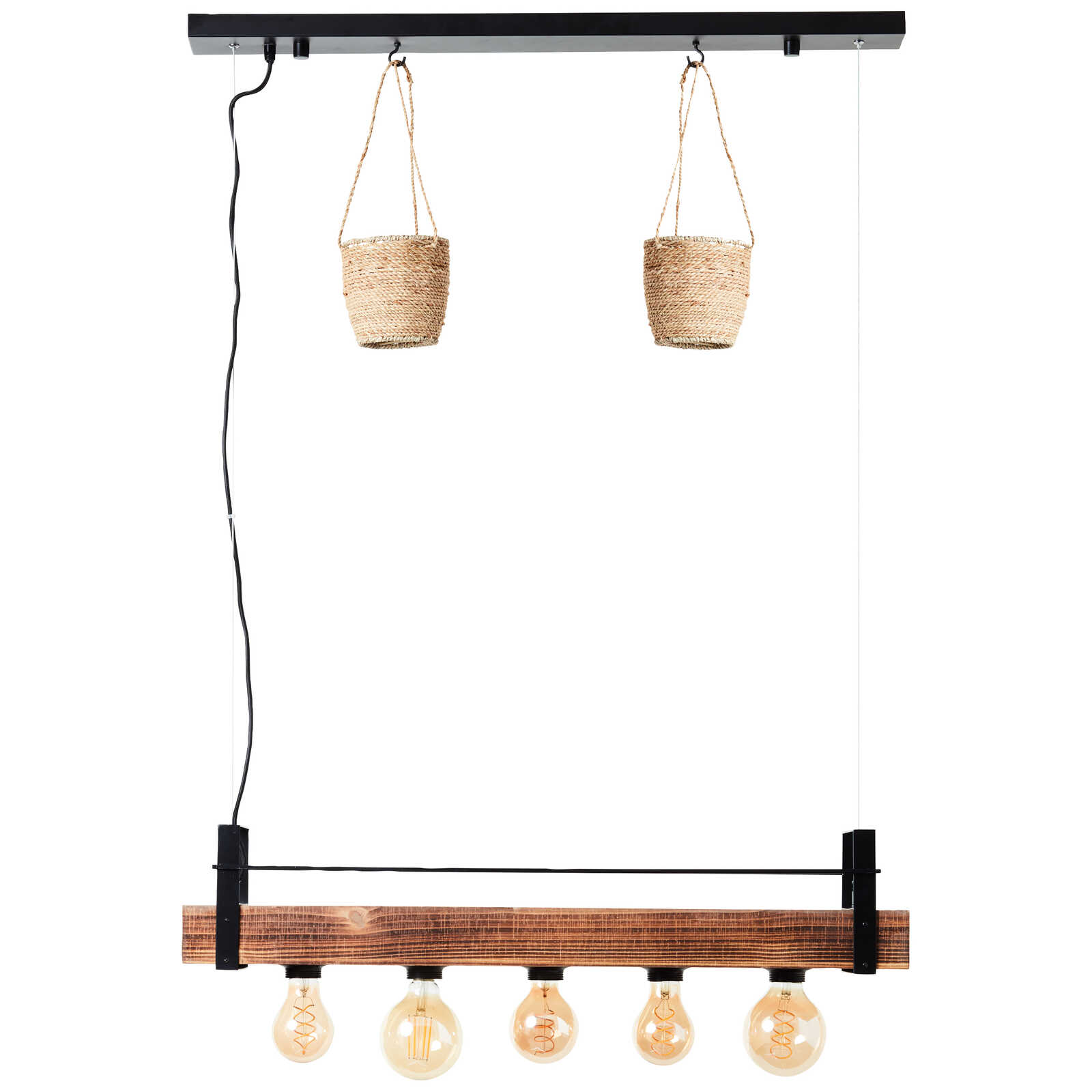 Pendelleuchte aus Holz - Aron 2 – Braun