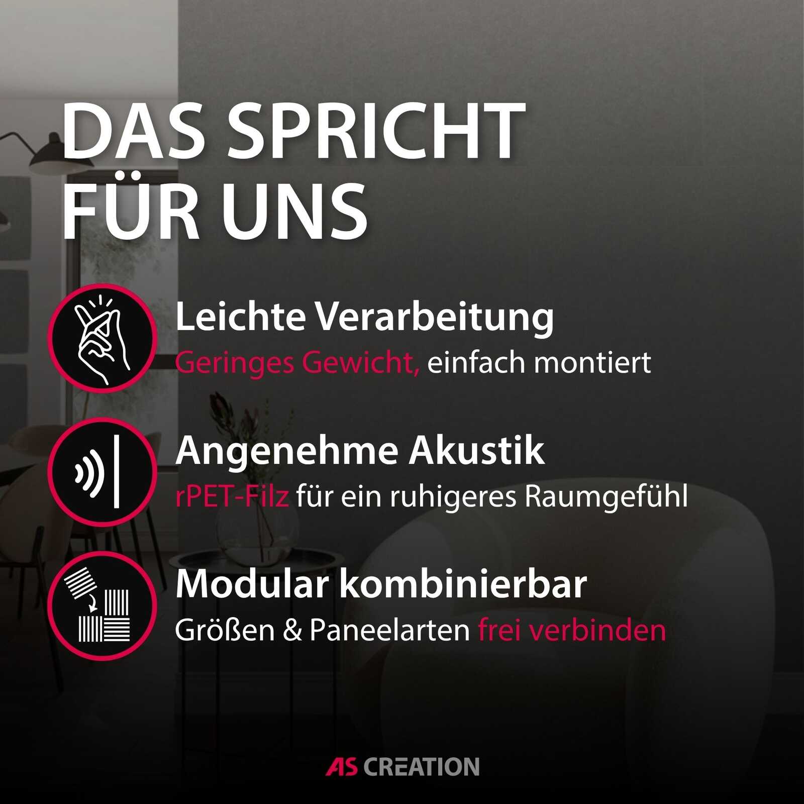 Modularsystem, IKEA-like, Wohnzimmer, Polstersessel, Akustik