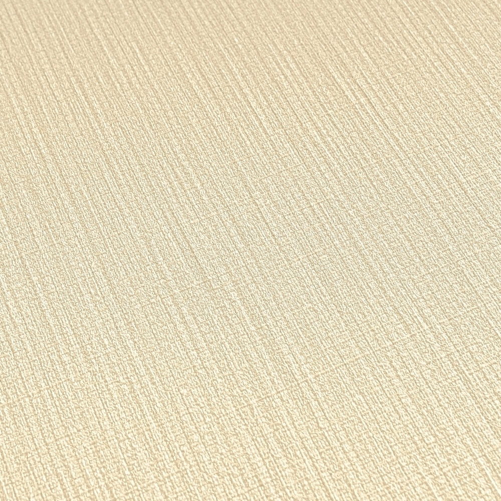         Effen vliesbehang in een weefseldessin in een eenvoudige kleurtint - beige, geel, goud
    