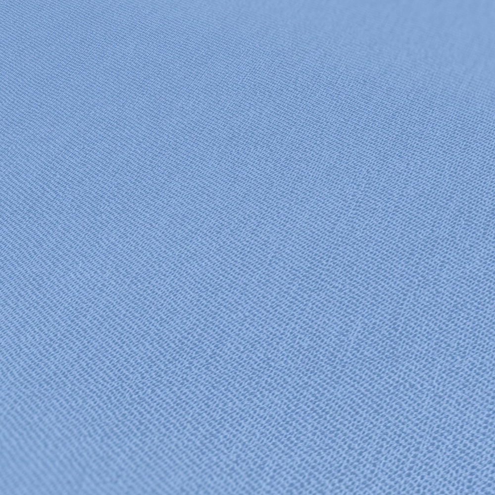             Tapete Himmelblau einfarbig, Textilstruktur & meliertem Effekt – Blau
        