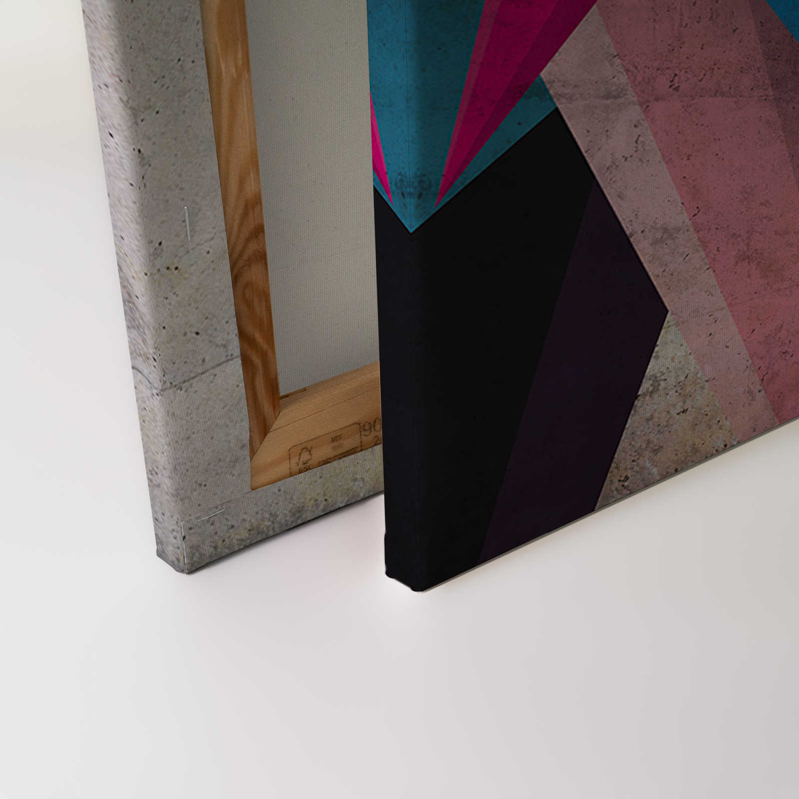             Beton-Leinwandbild mit Stern-Grafik im Polygon Stil – 0,90 m x 0,60 m
        