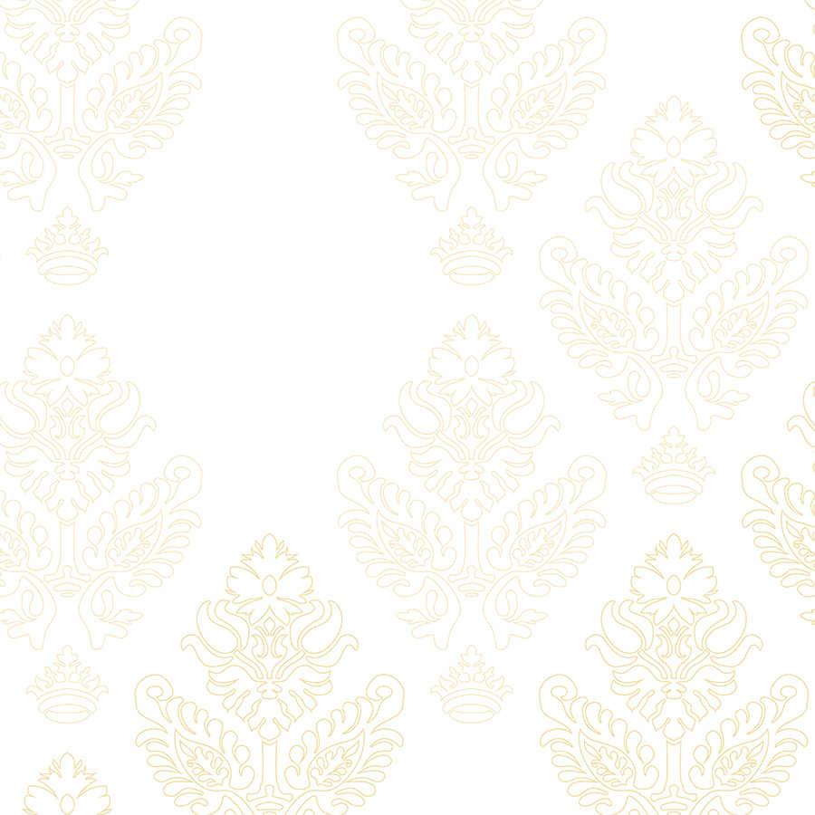         Designbehang barokstijlpatroon geel op eersteklas glad vlies
    