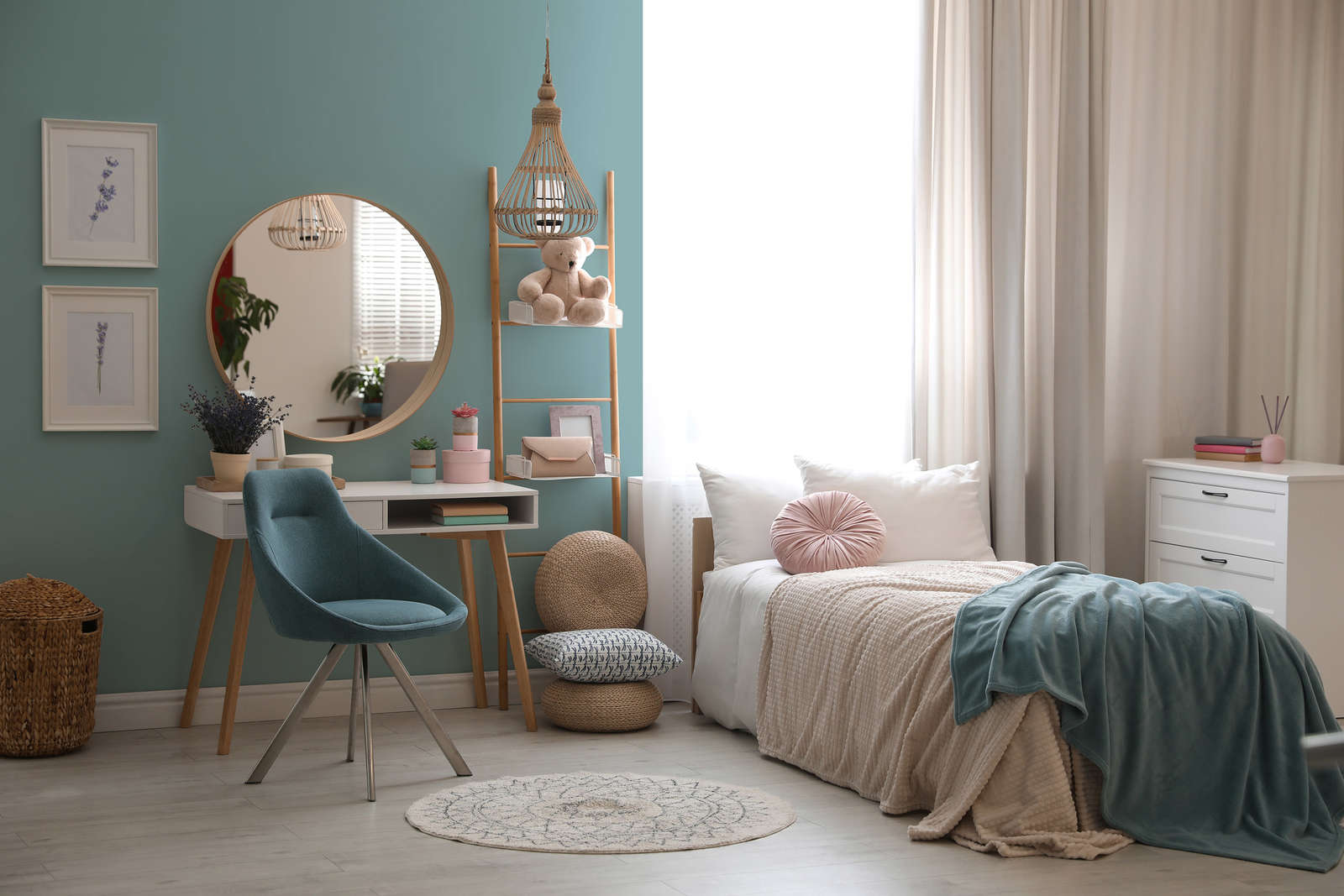             Premium Wandfarbe frisches Blaugrün »Balanced Blue« NW310 – 1 Liter
        