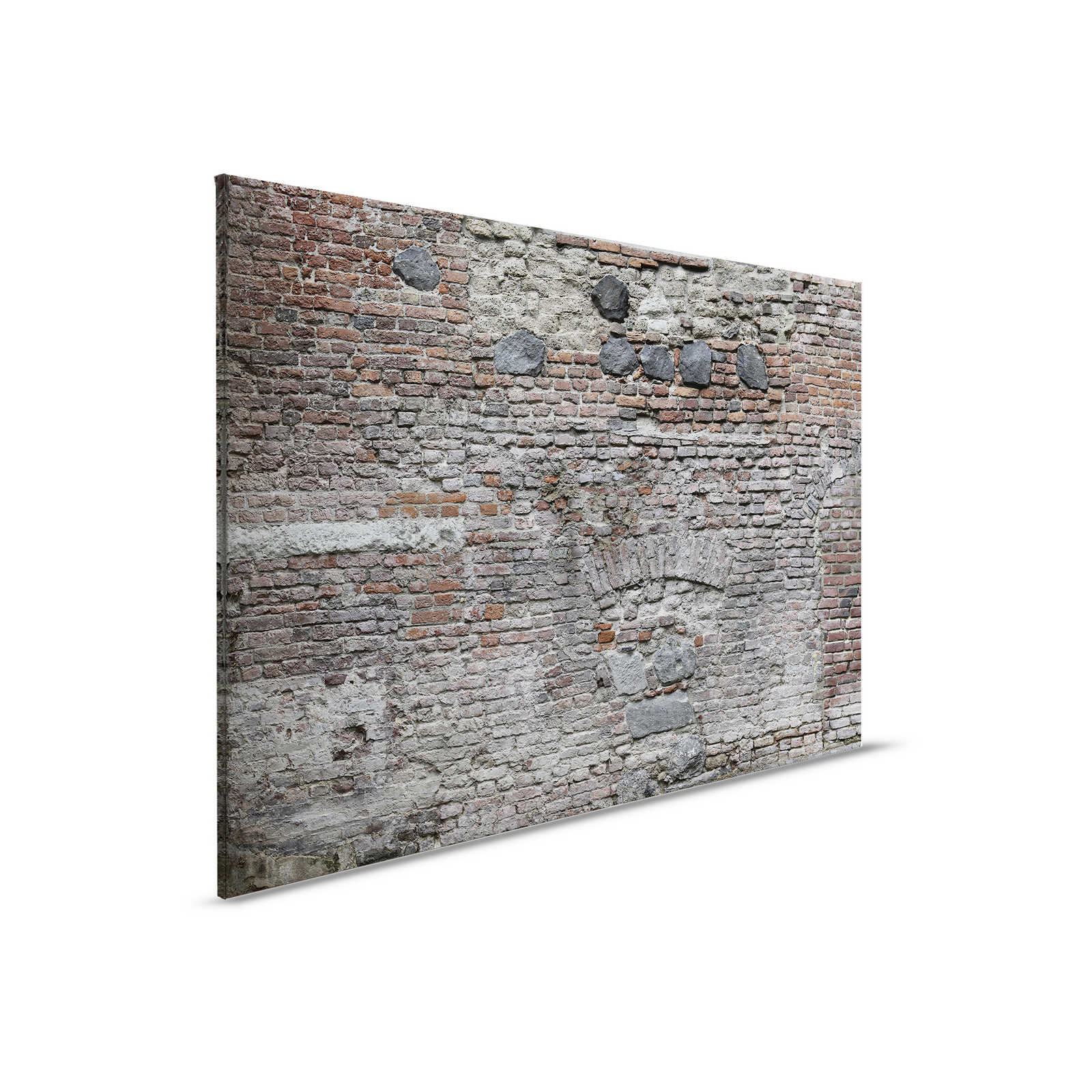         Ziegelwand Leinwandbild 3D Optik mit rustikalem Look – 0,90 m x 0,60 m
    