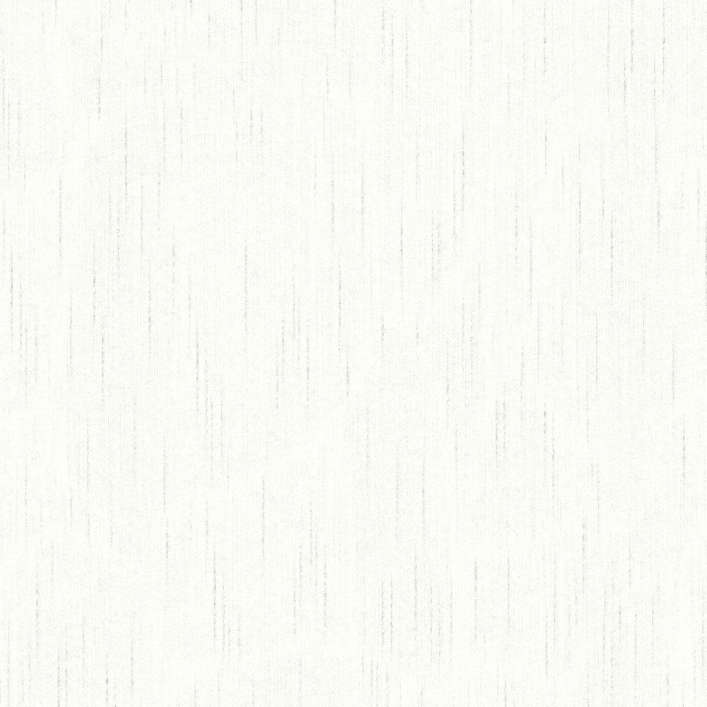             Einfarbige Vliestapete Weiß mit Metallic Fäden meliert
        