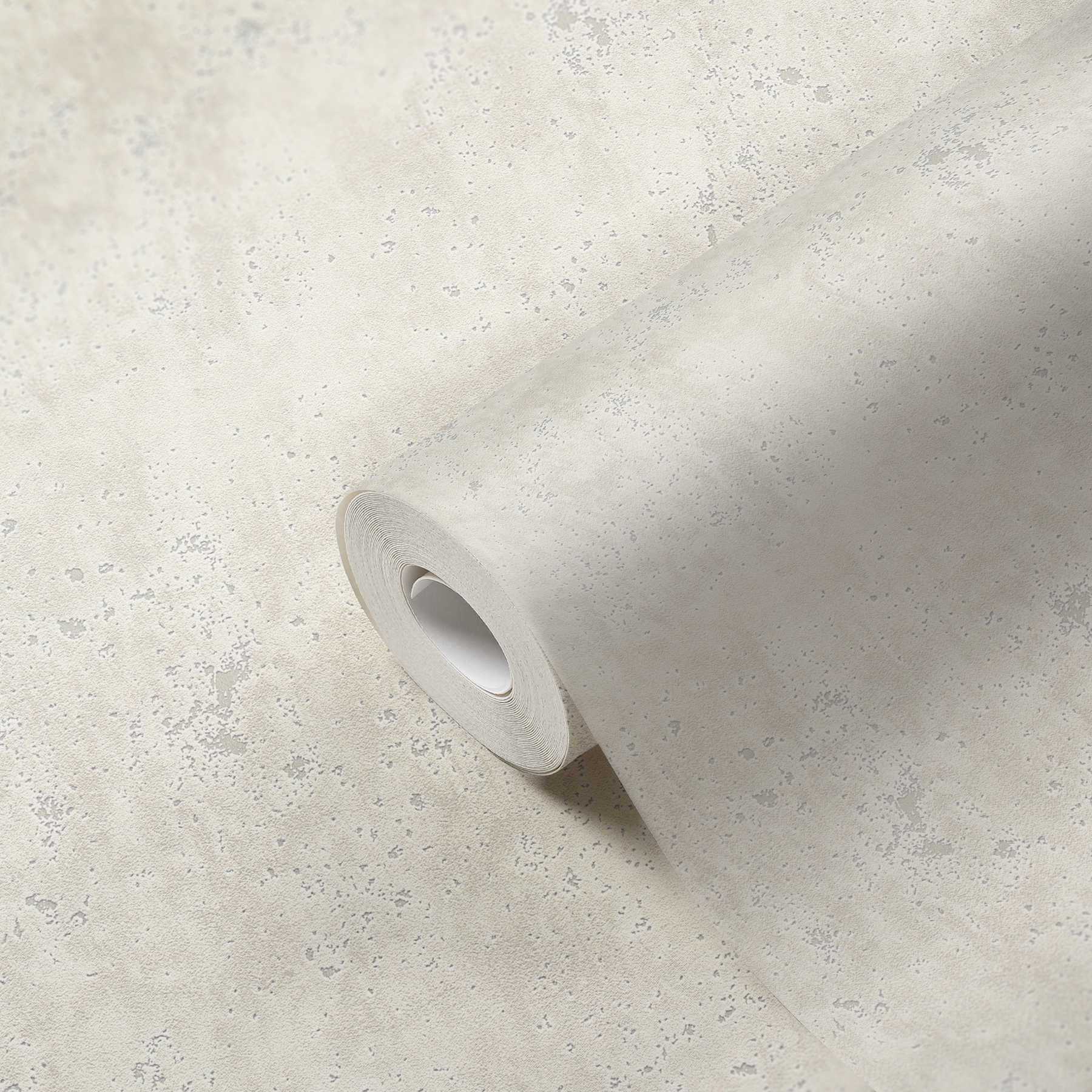             Tapete mit Putz-Optik & Oberflächenstruktur – Creme
        