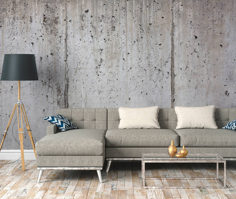 sofa, sectional, wohnzimmer, betonwand, couchtisch