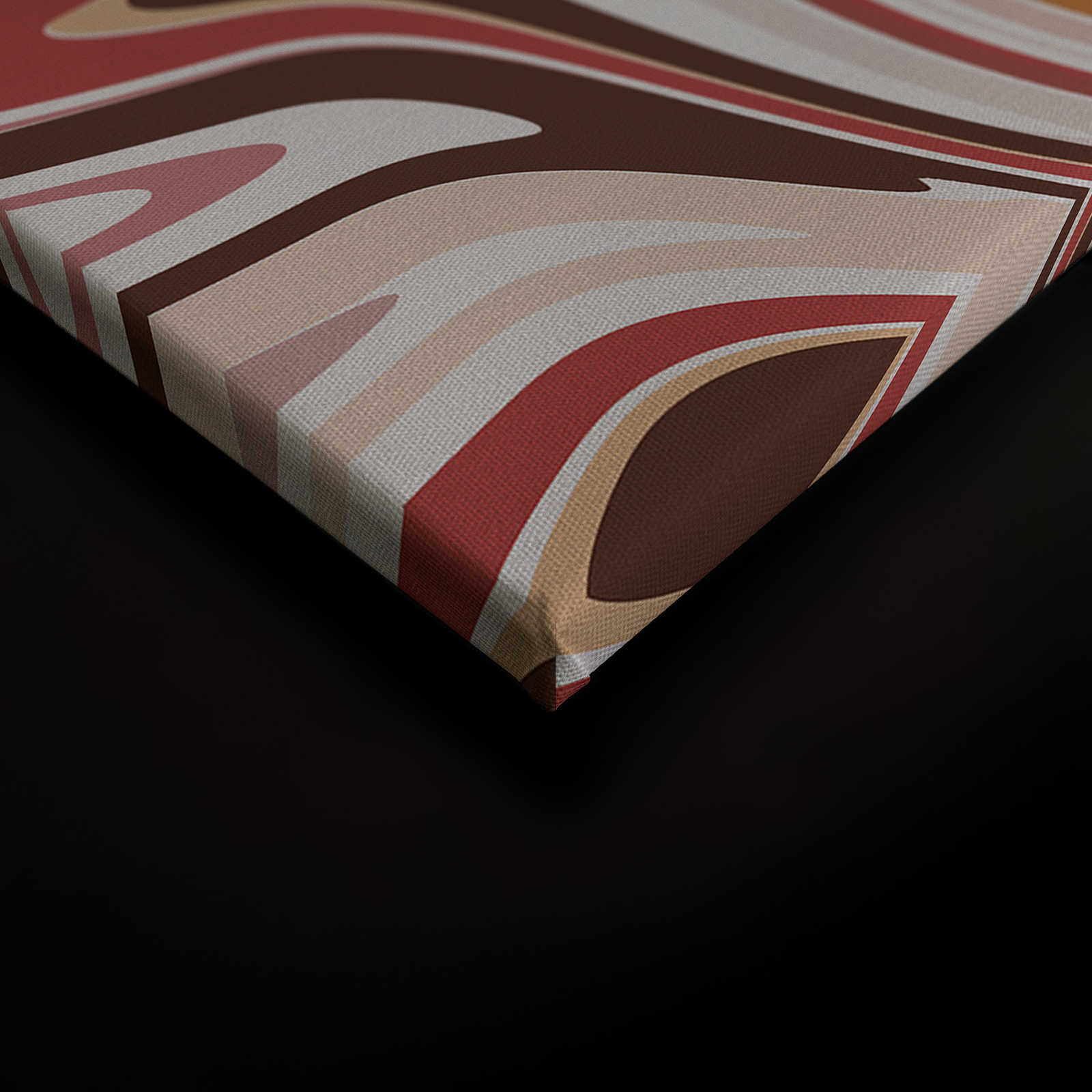             Leinwandbild mit abstraktem Farbmuster in warmen Farbtönen – 0,90 m x 0,60 m
        