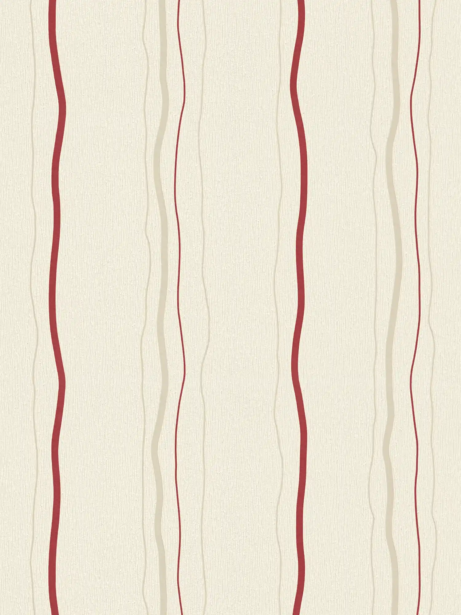         Wallpaper with line pattern vertical stripes - cream, red, beige
    