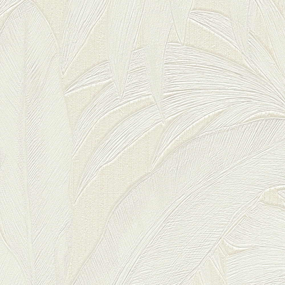             VERSACE Tapete mit Palmen-Blättern – Creme, Metallic
        