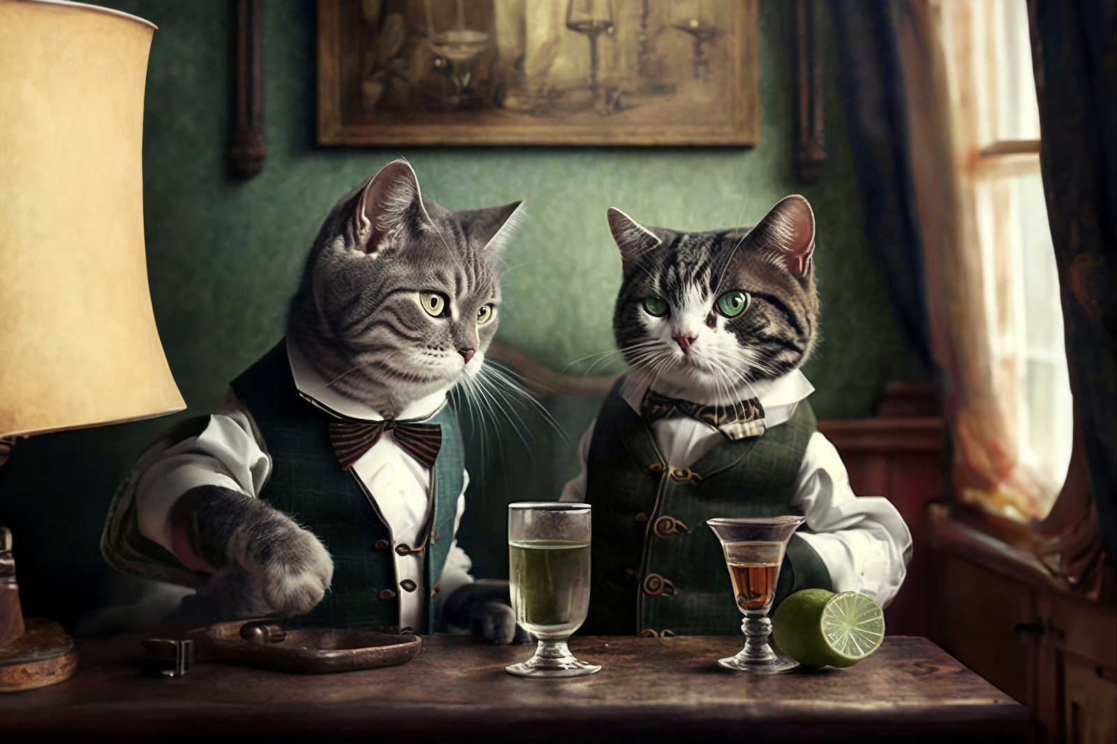             KI-Leinwandbild »Kitty Bar 2« – 90 cm x 60 cm
        