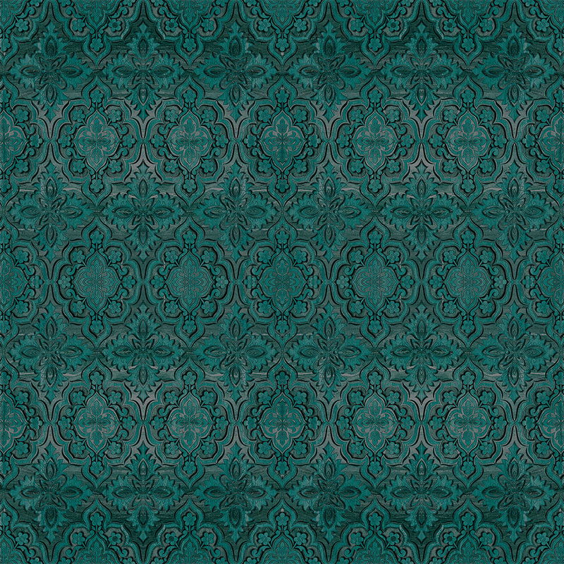         Ornamenten houtlook muurschildering - groen
    