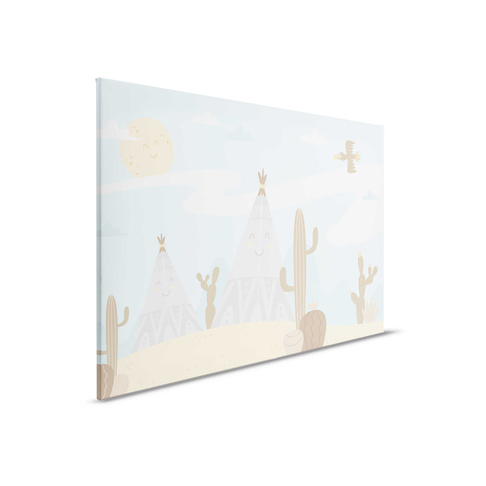         Leinwand Wüstenlandschaft mit Tipis – 90 cm x 60 cm
    