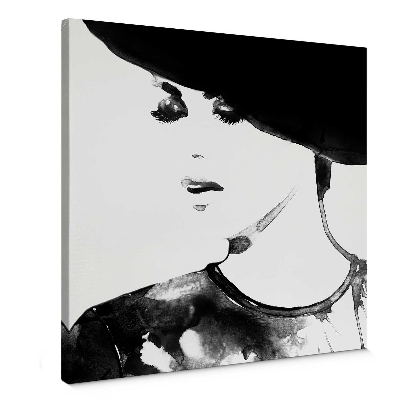         Quadratisches Bild Frau "Fashion Victim" – 0,50 m x 0,50 m
    