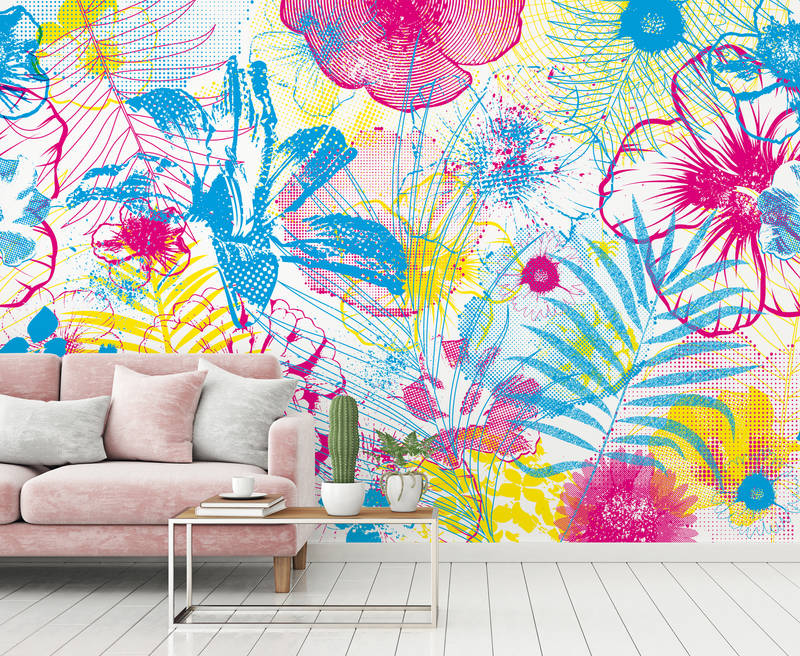  furniture,  sofa,  pink,  wandmural,  cushions