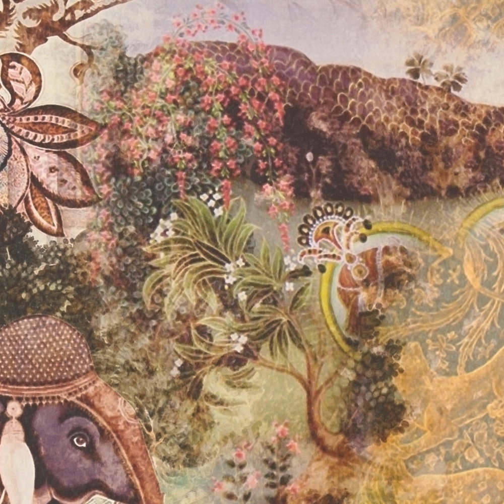             Ethno behang Indisch vintage design - veelkleurig, bruin
        