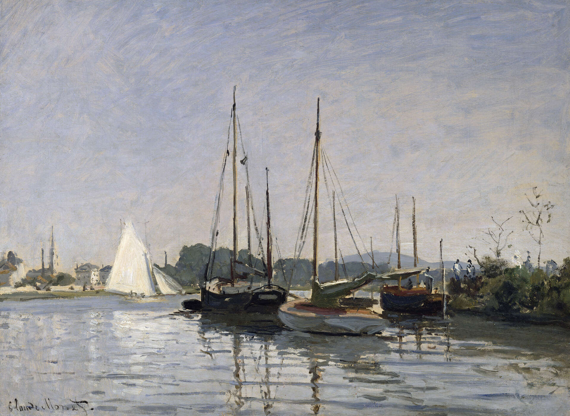 booten, segelboote, hafen, wasser, himmelsübersicht
