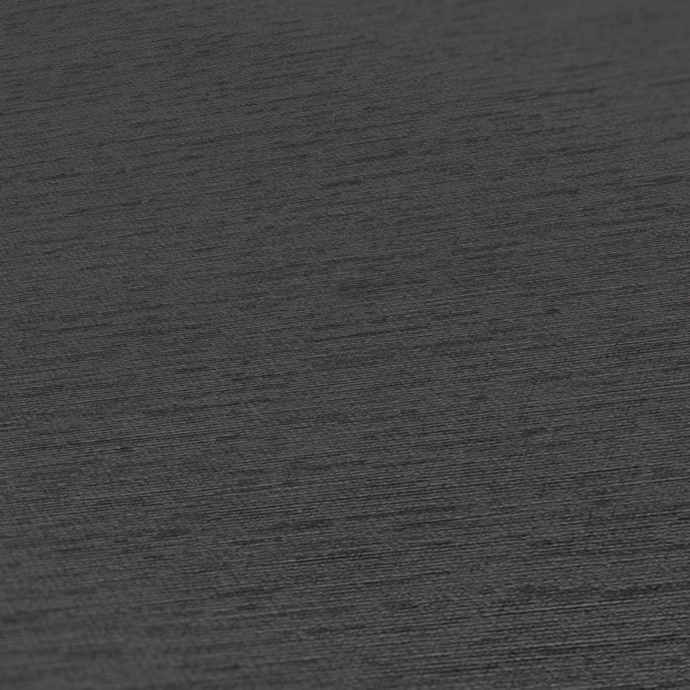             Einfarbige Vliestapete mit Strukturdesign, matt – Schwarz
        