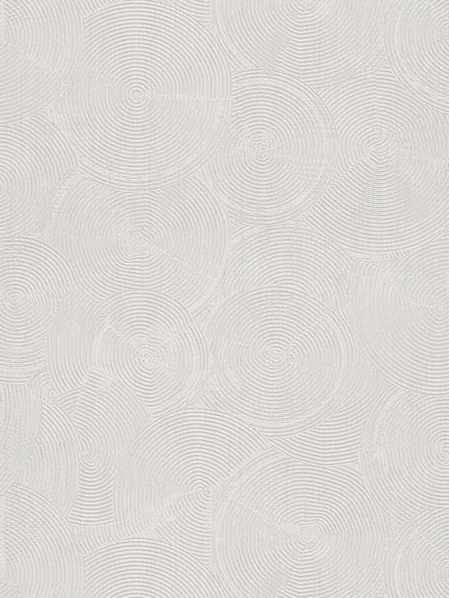         Papier peint à l'aspect plâtreux moderne & accents métalliques - gris, métallique, blanc
    