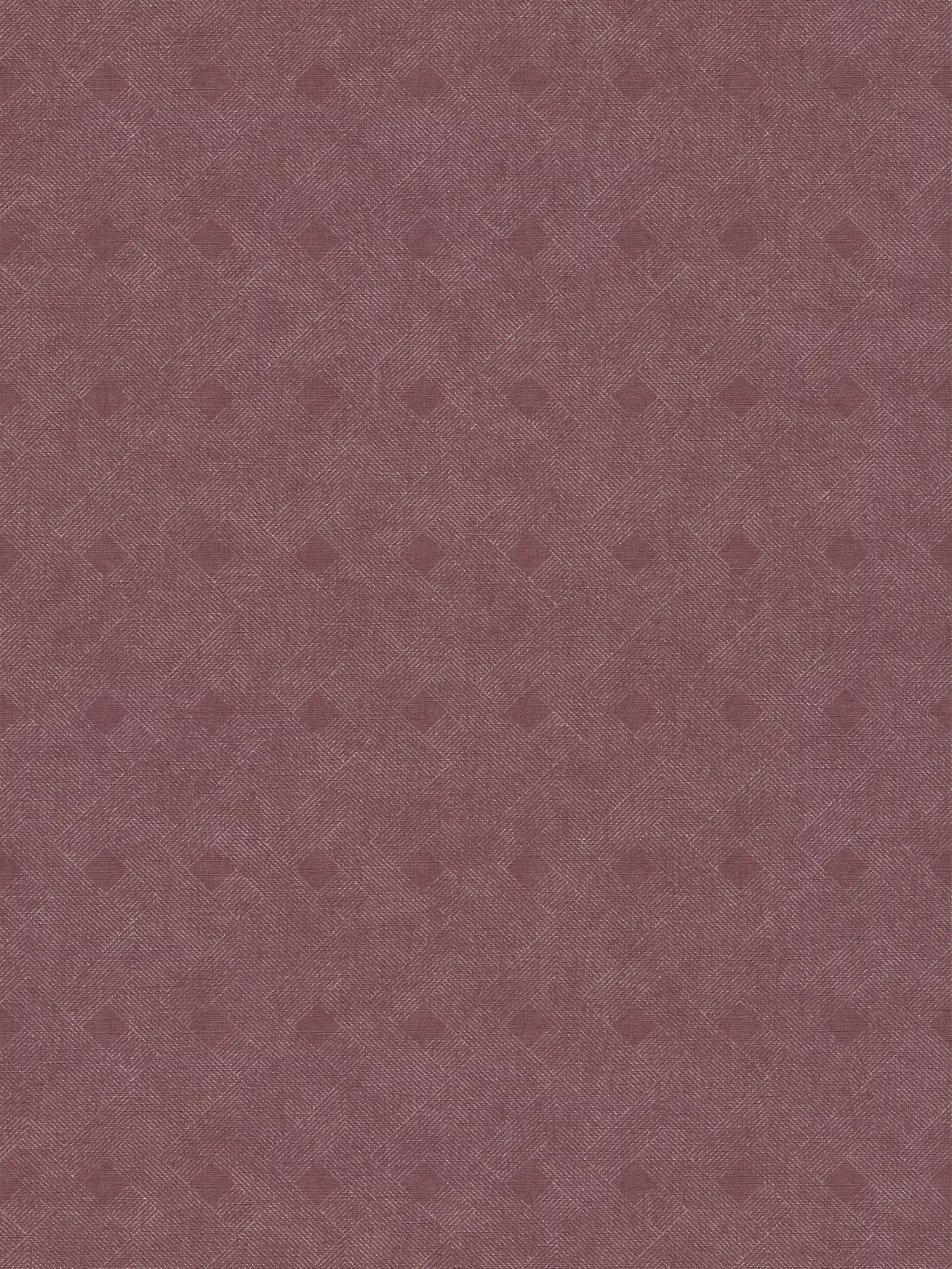         Papier peint bordeaux avec motif de lignes dorées, aspect usé - métallique, rouge
    