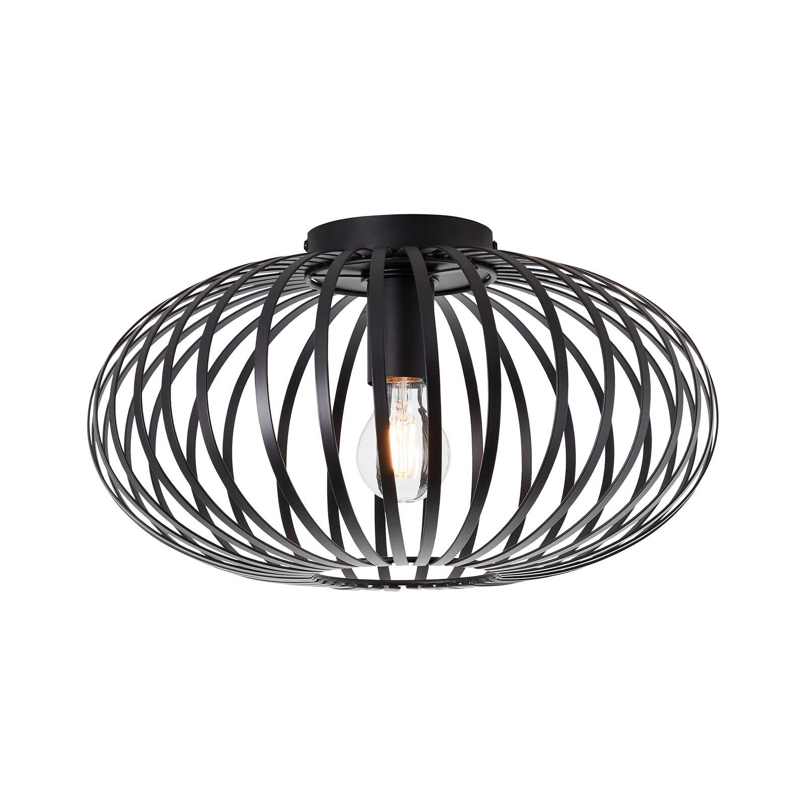         Metal ceiling light - Christian 1 - Black
    