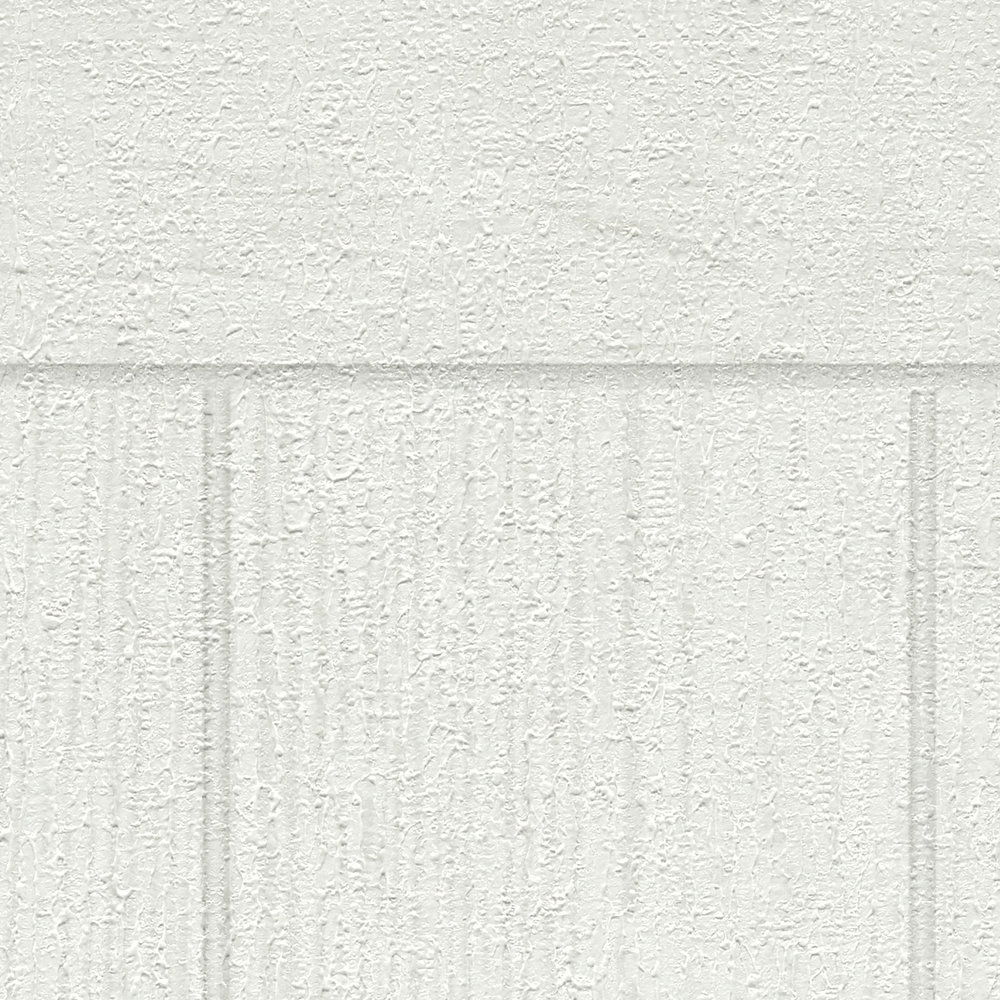             Vlies-Wandpaneel in Holzbalken-Optik – Weiß, Creme
        