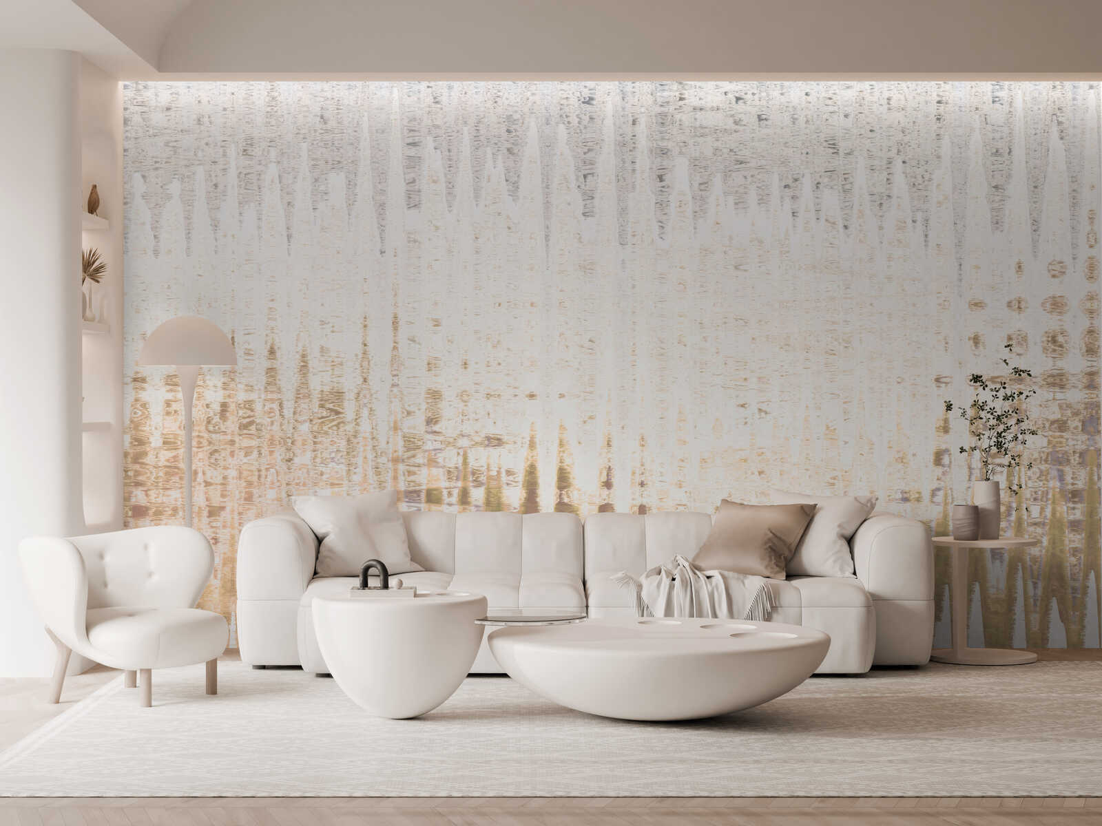 Wohnzimmer, Wandbildtexture, moderner stil, helle farben, polstermöbel