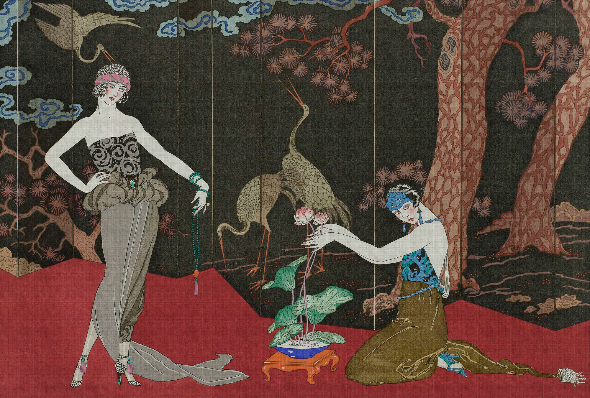 Kunst, Wandteppich, Gemälde, Person, Applikation