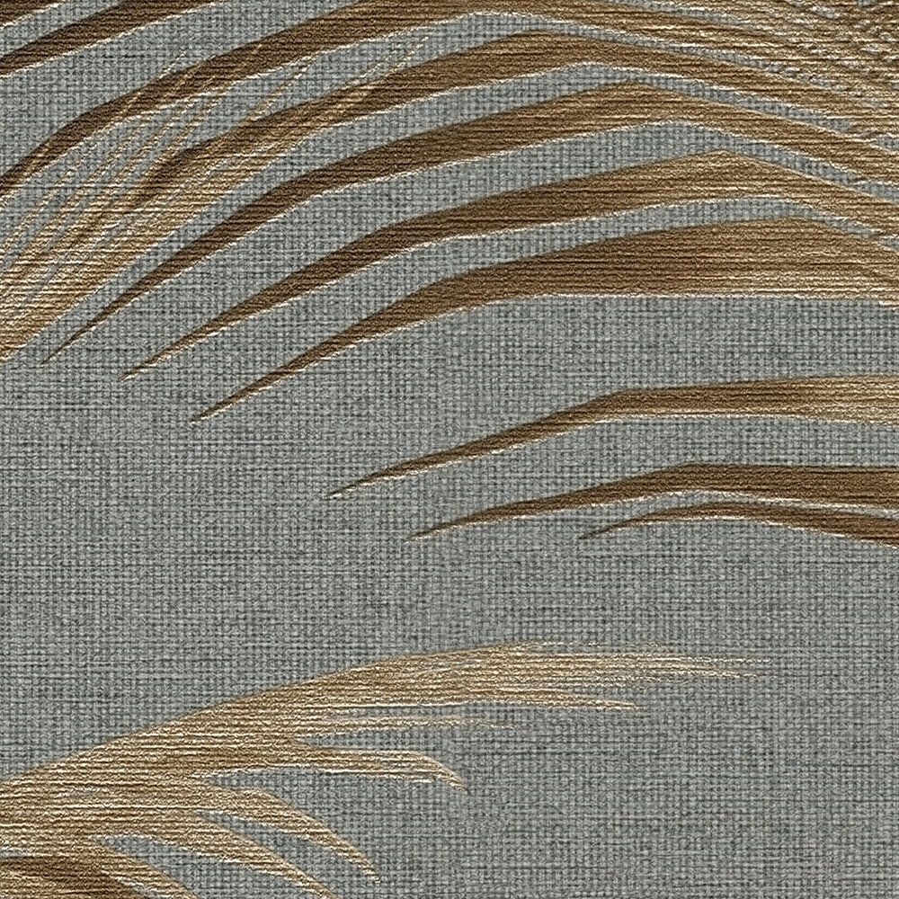             MICHALSKY Vliestapete mit Palmenmuster und metallischen Akzenten in gold – Grau, Rost, Metallic
        