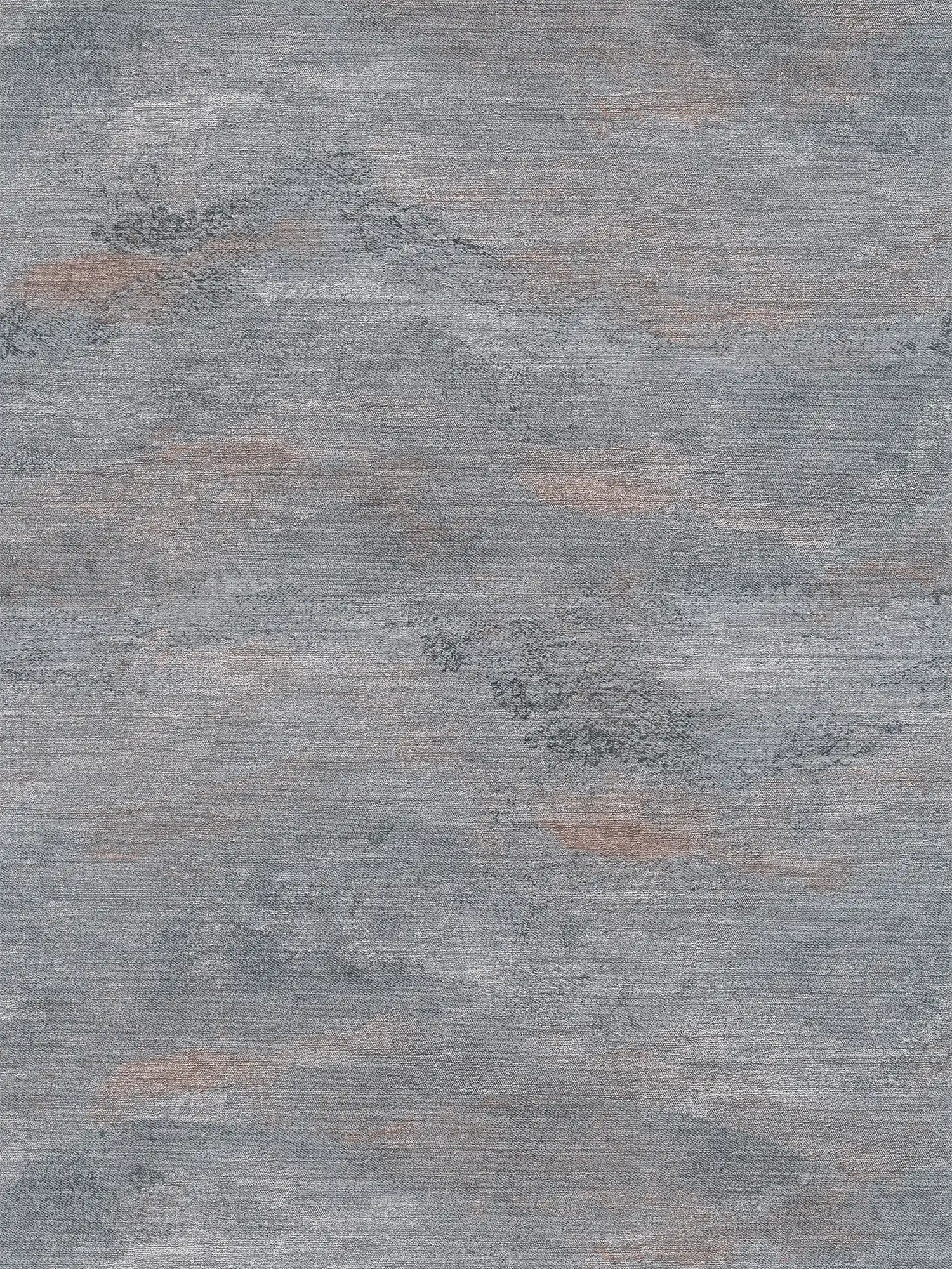         Gläzende und fein strukturierte Vliestapete mit dezentem Wellenmuster – Schwarz, Grau, Metallic
    