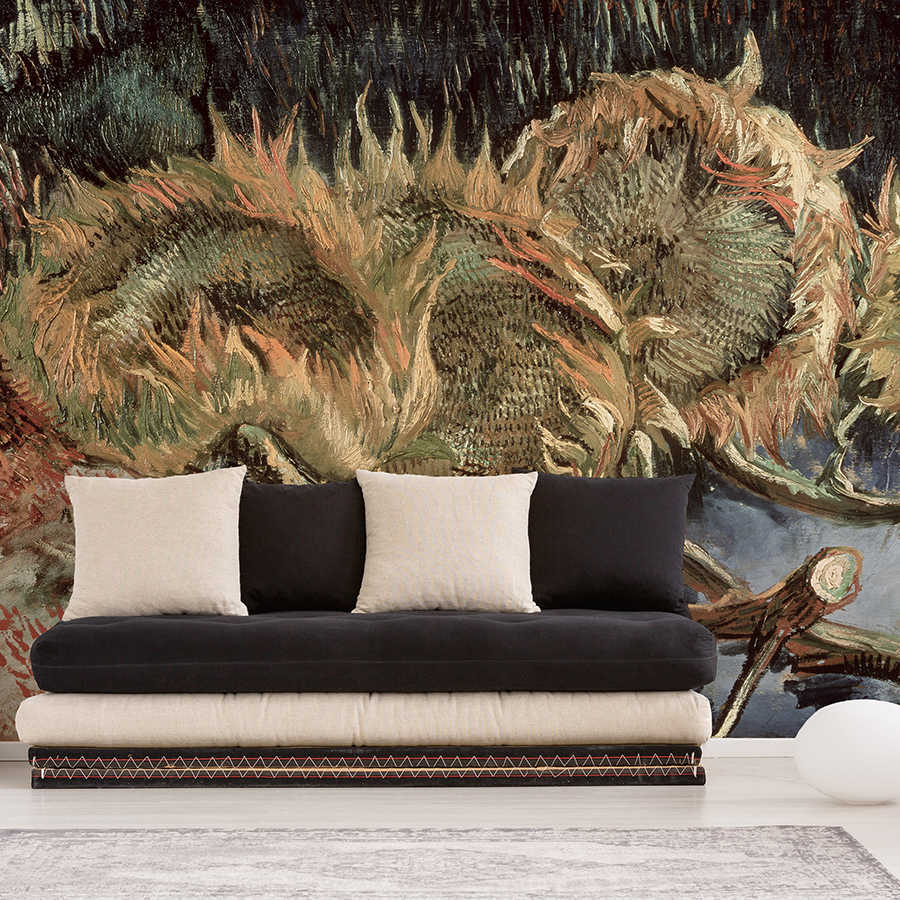 sofa, couch, bodenlehne?, black cushion, wandbild