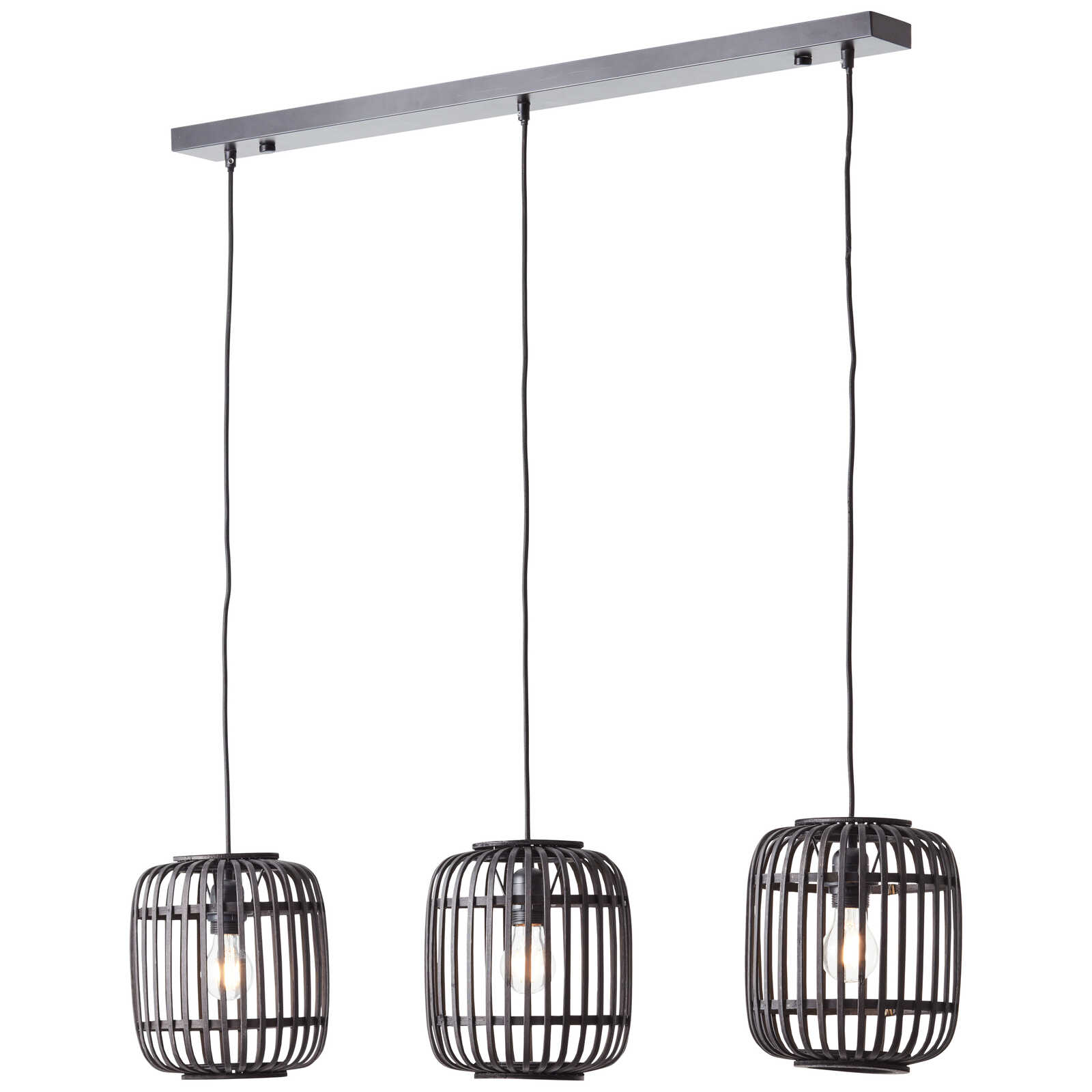             Pendelleuchte aus Bambus - Willi 13 – Braun
        