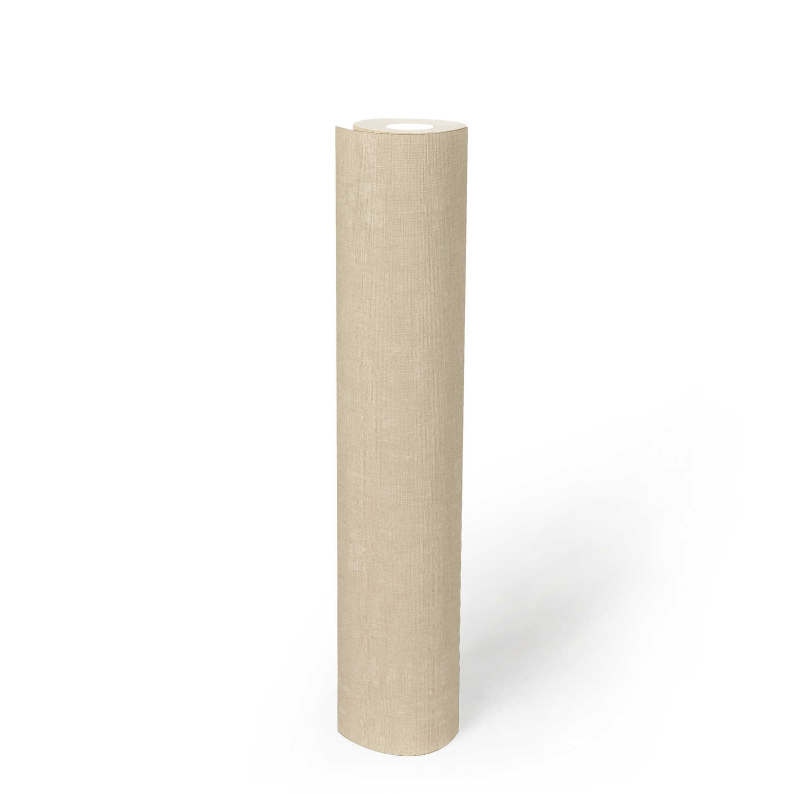             Einfarbige Tapete mit meliertem Muster – Creme, Beige
        