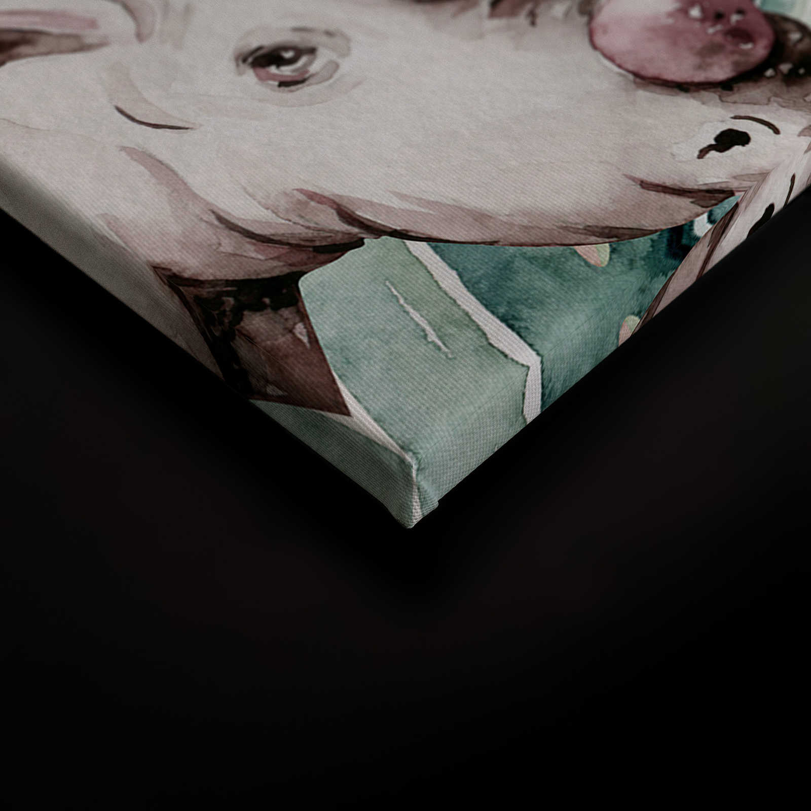             Leinwandbild mit Tieren aus dem Dschungel für Kinder – 0,90 m x 0,60 m
        