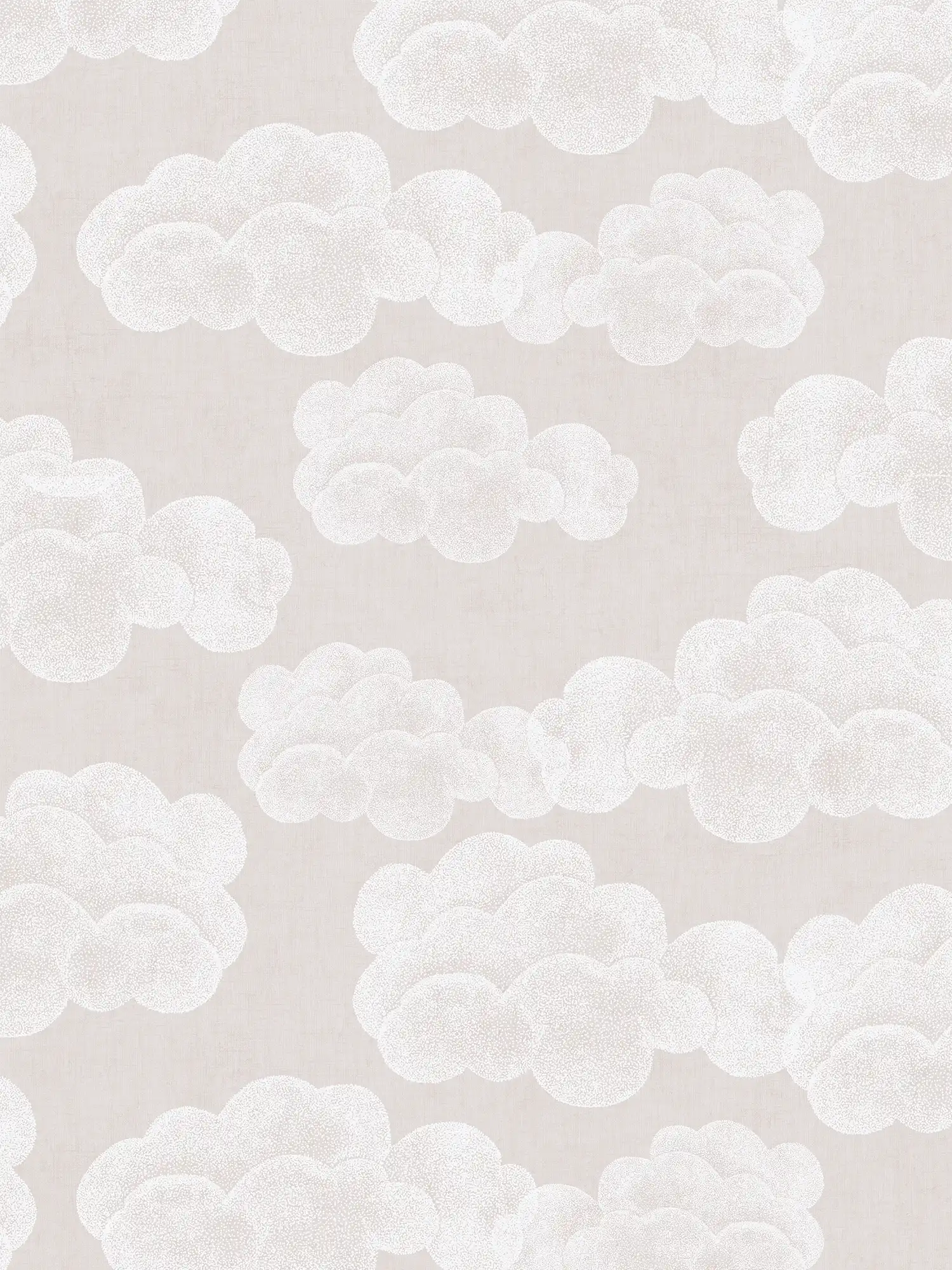         Kinderzimmer Vliestapete mit Wolkenmotiv – Ideal für eine entspannte und gemütliche Raumgestaltung – Beige, Braun, Weiß
    