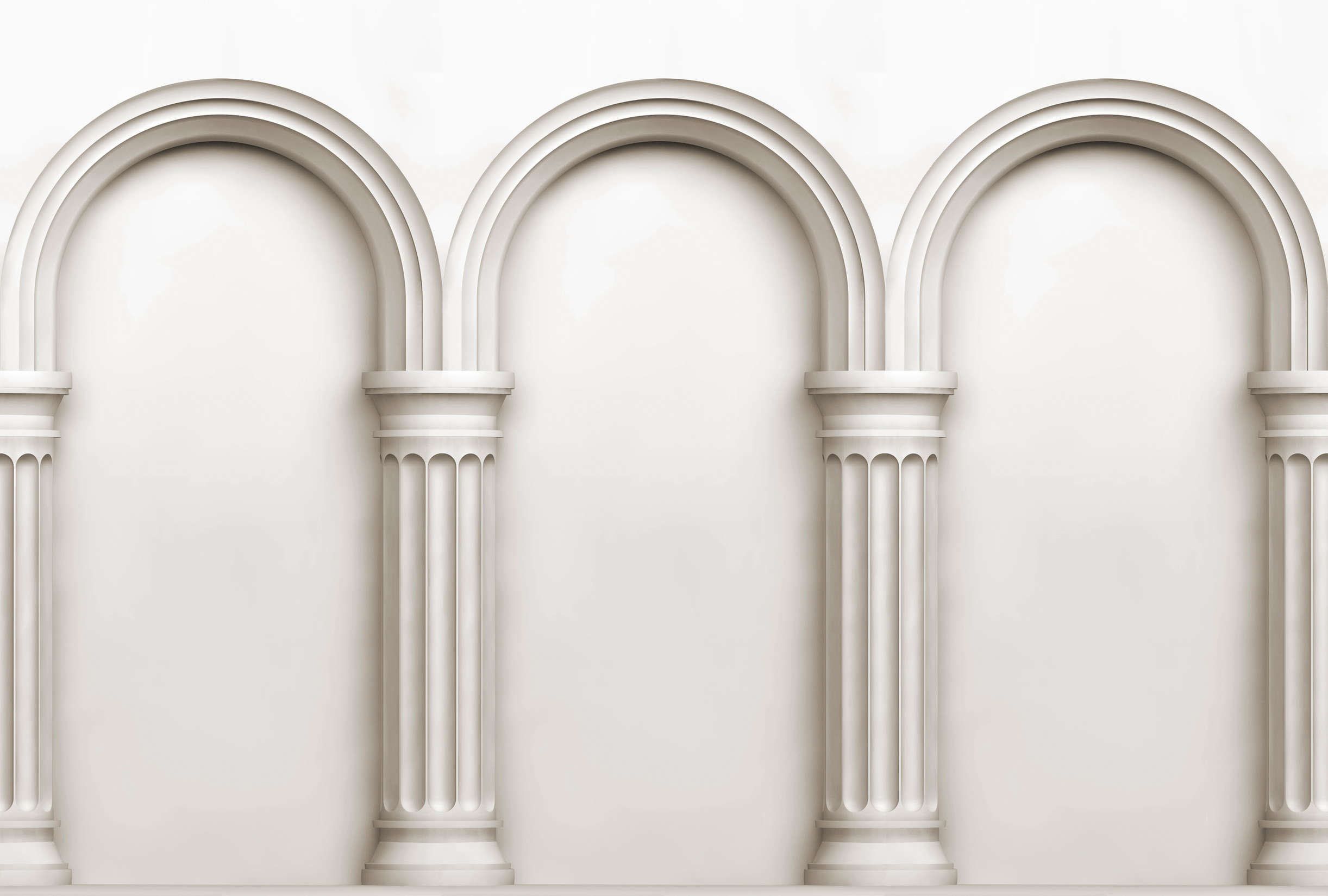 Fototapete »new roman« - Architektur mit Rundbögen – Glattes, leicht glänzendes Premiumvlies