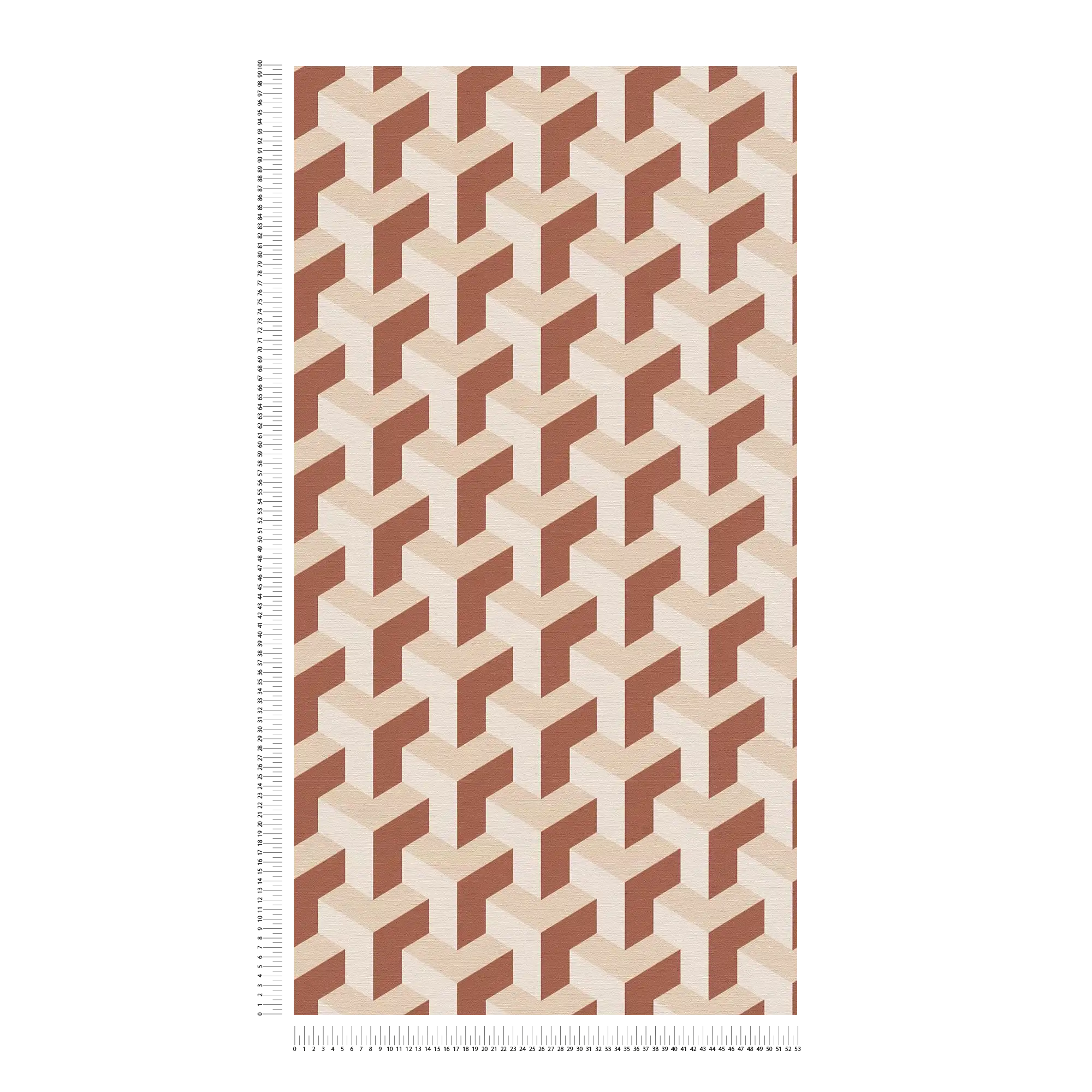 Daniel Hechter Edle Uni- Vliestapete mit Gewebeoptik – Creme, Rot, Gold