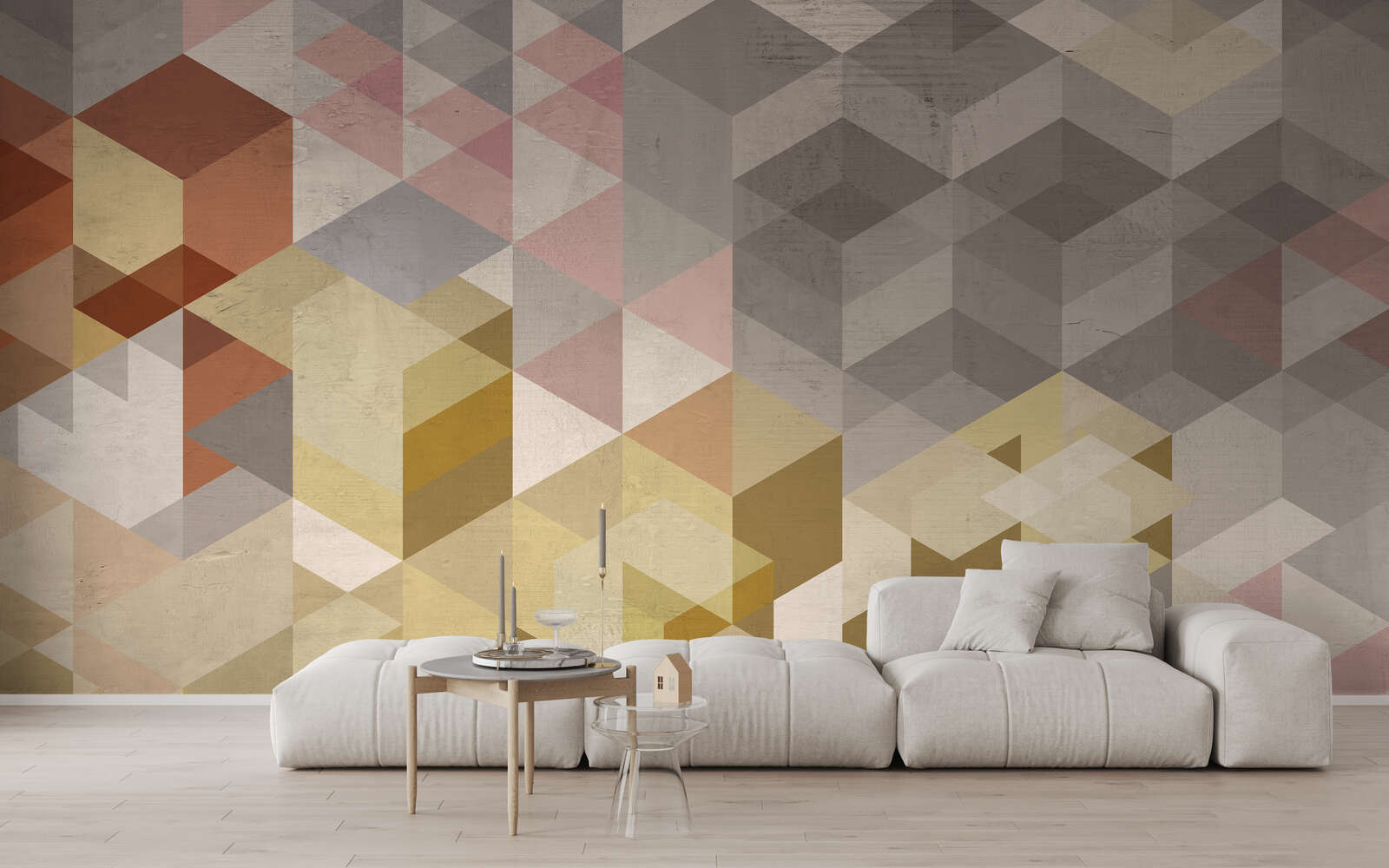 geometrische Muster, Wandtapete, mehrfarbig, Wandbild, Wohnzimmerdekor