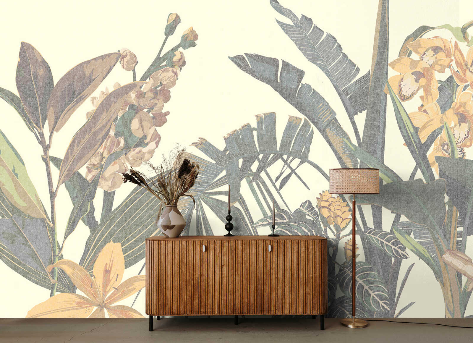 Anrichte, Innenarchitektur, Lampe, Holz, Pflanze