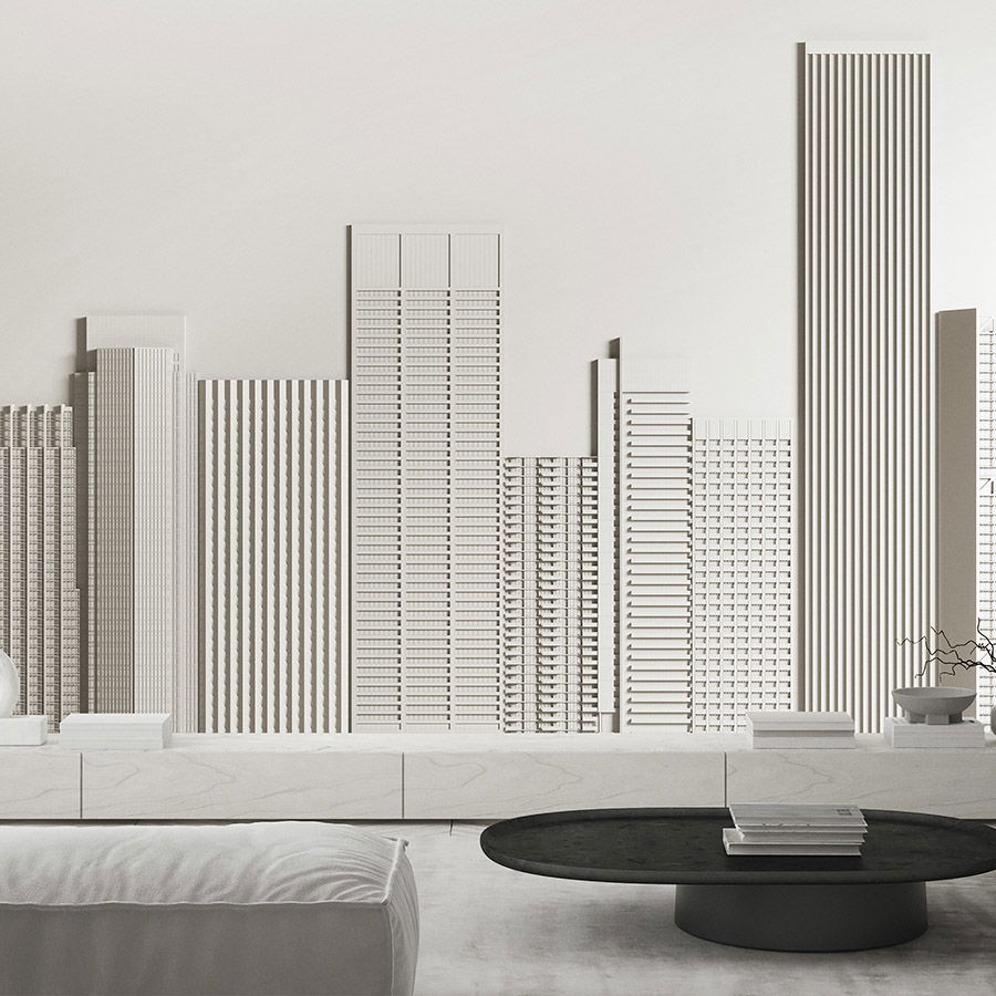         Photo wallpaper »new skyline« - Architecture with skyscrapers - Smooth, slightly shiny premium non-woven fabric
    