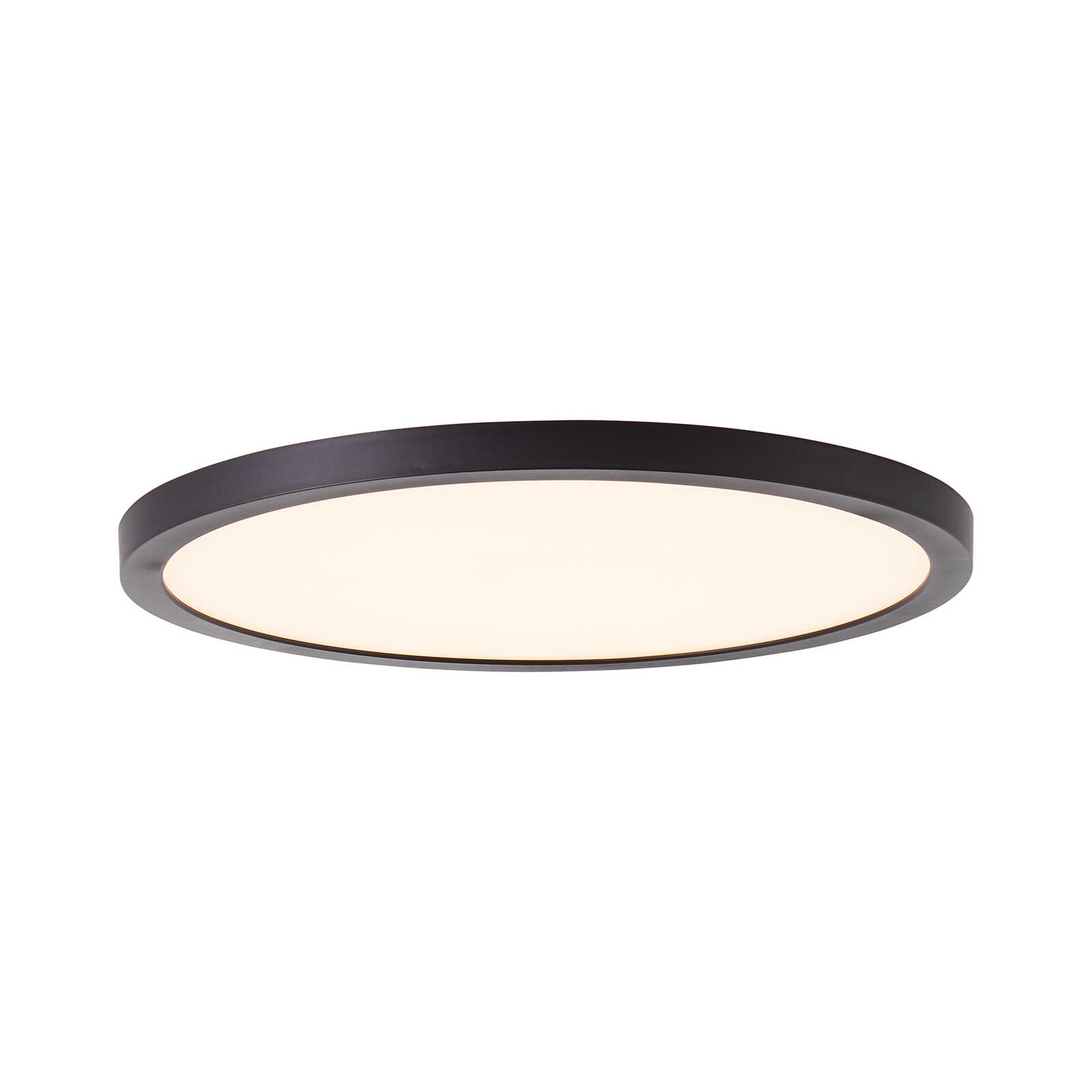         Flat LED ceiling light - Minimalist design for even lighting 25cm diameter x 2.1cm height - Black
    