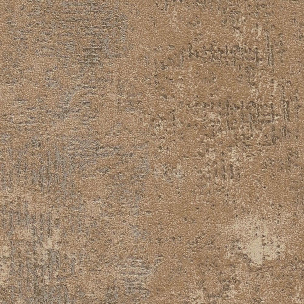             Tapete Bronze einfarbig mit Metallic Akzent – Braun
        