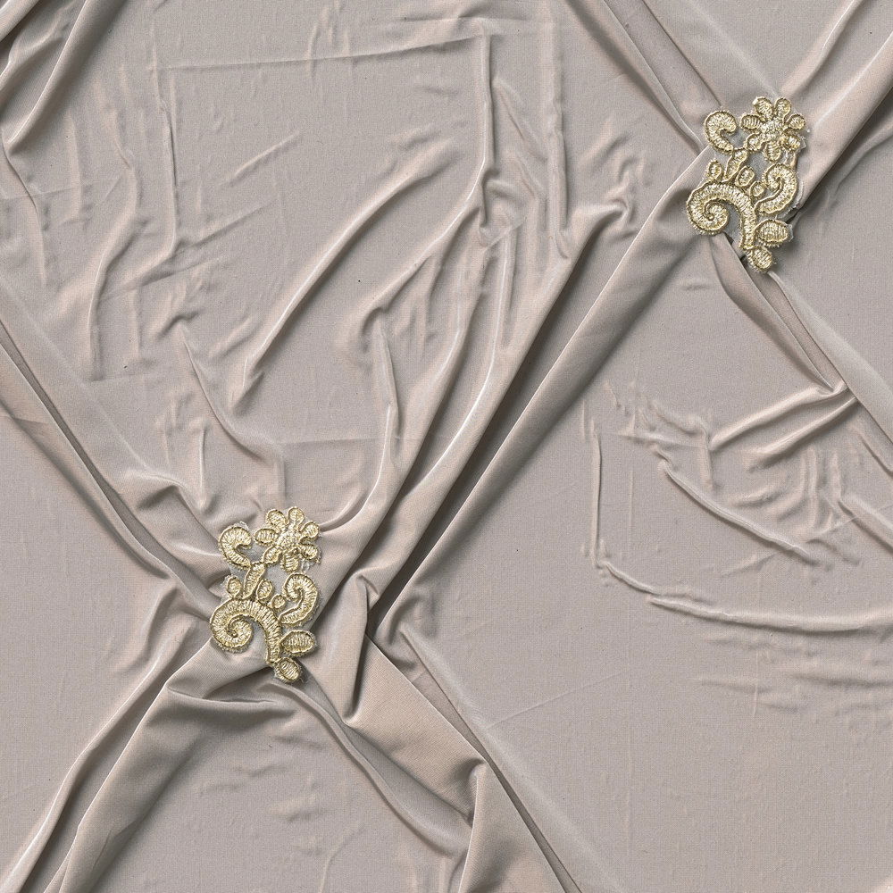             Fototapete in Stoffoptik mit Rautenmuster – Vliestapete für edle Wandgestaltung – Beige, Creme
        