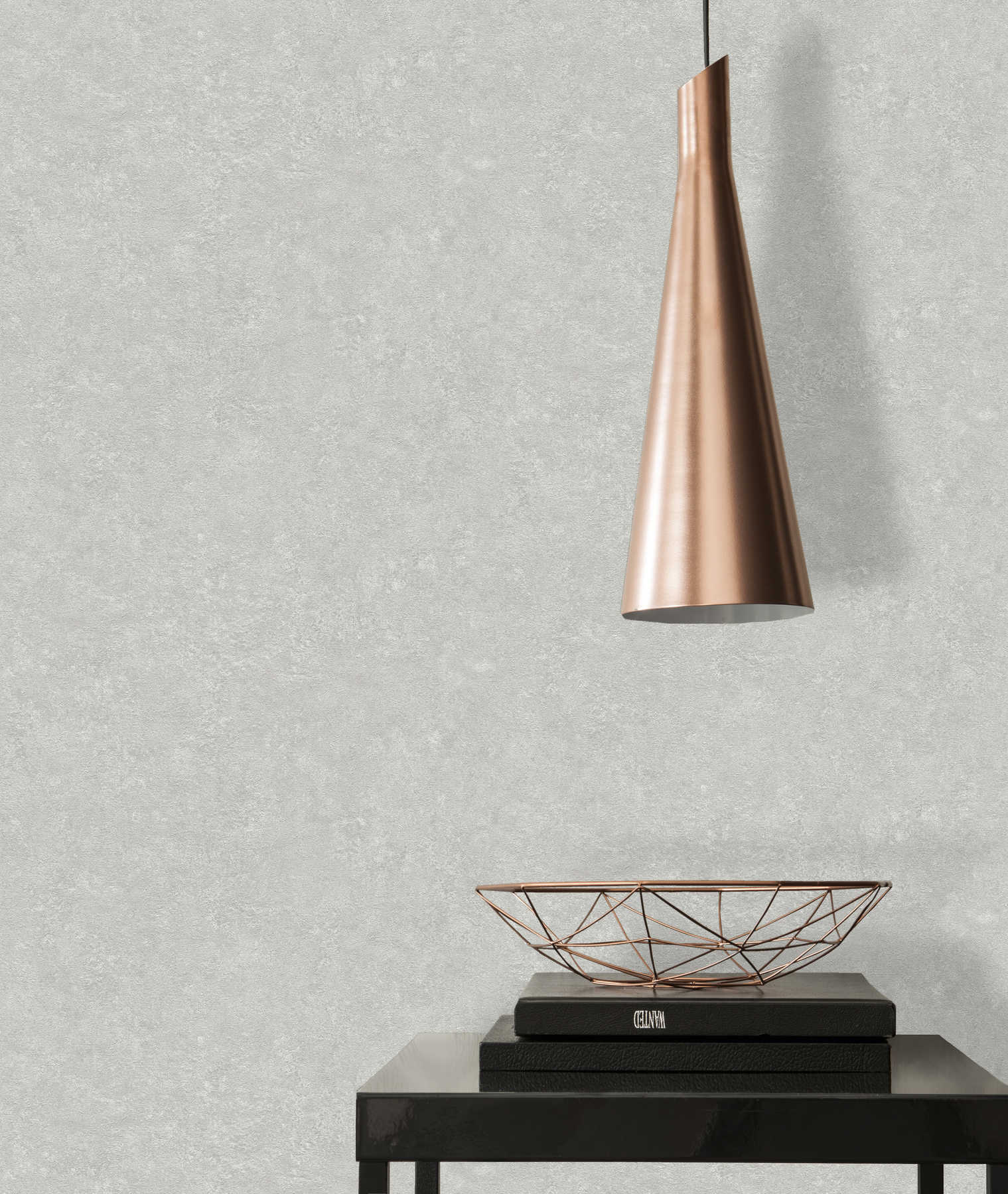             Metalloptik Tapete mit Rost-Akzenten im Industrial Style – Grau
        