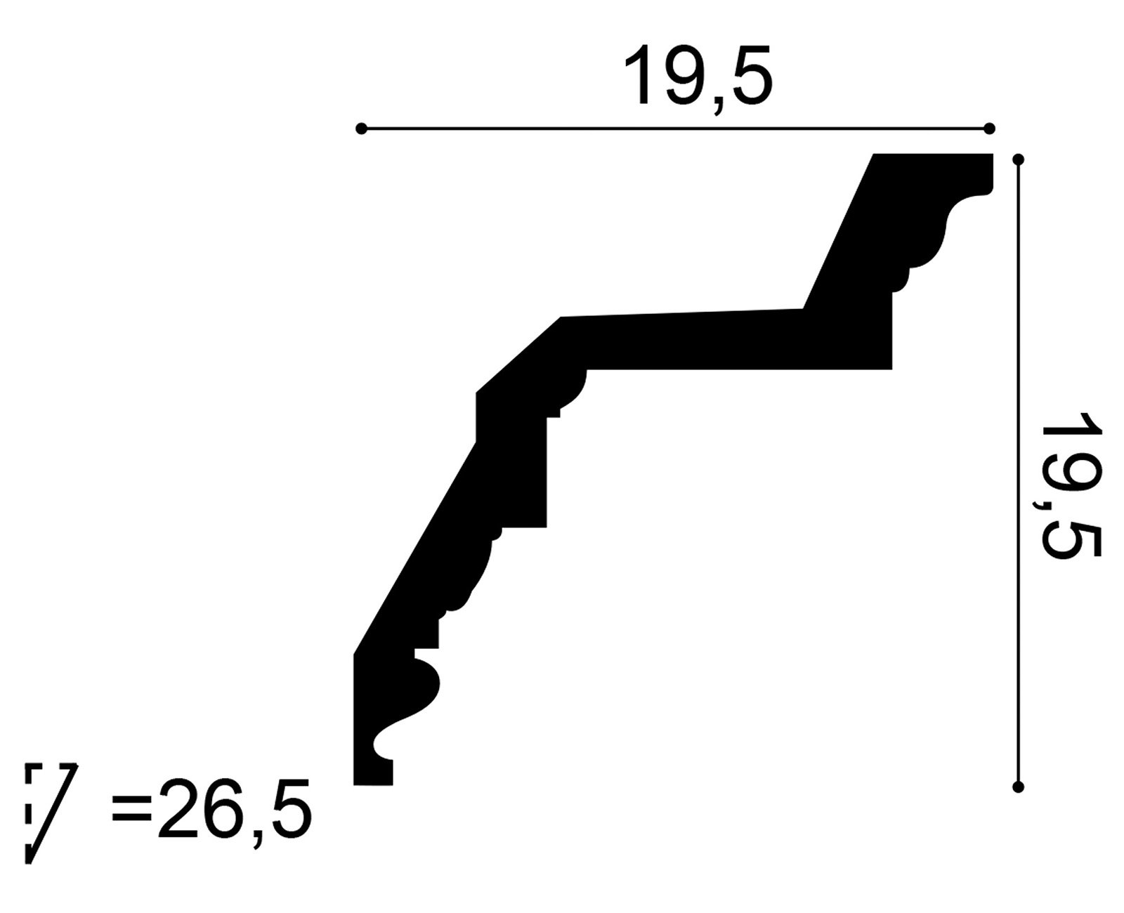             Dekorative Stuckleiste Melbourne – C307
        