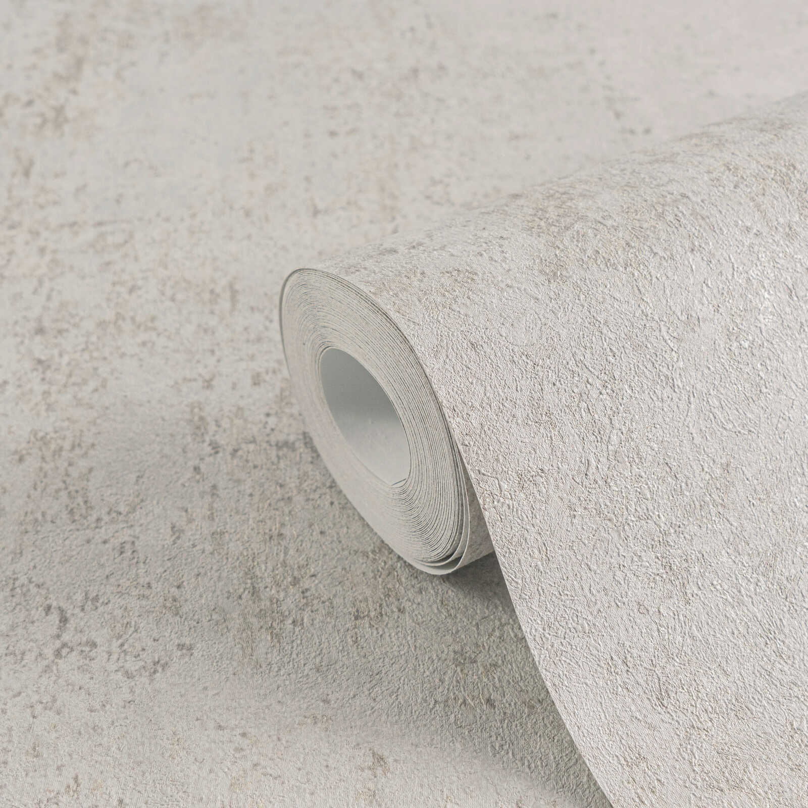         papier peint en papier intissé simple et clair à l'aspect pierre et à la structure fine, légèrement brillant - gris, métallisé, blanc
    